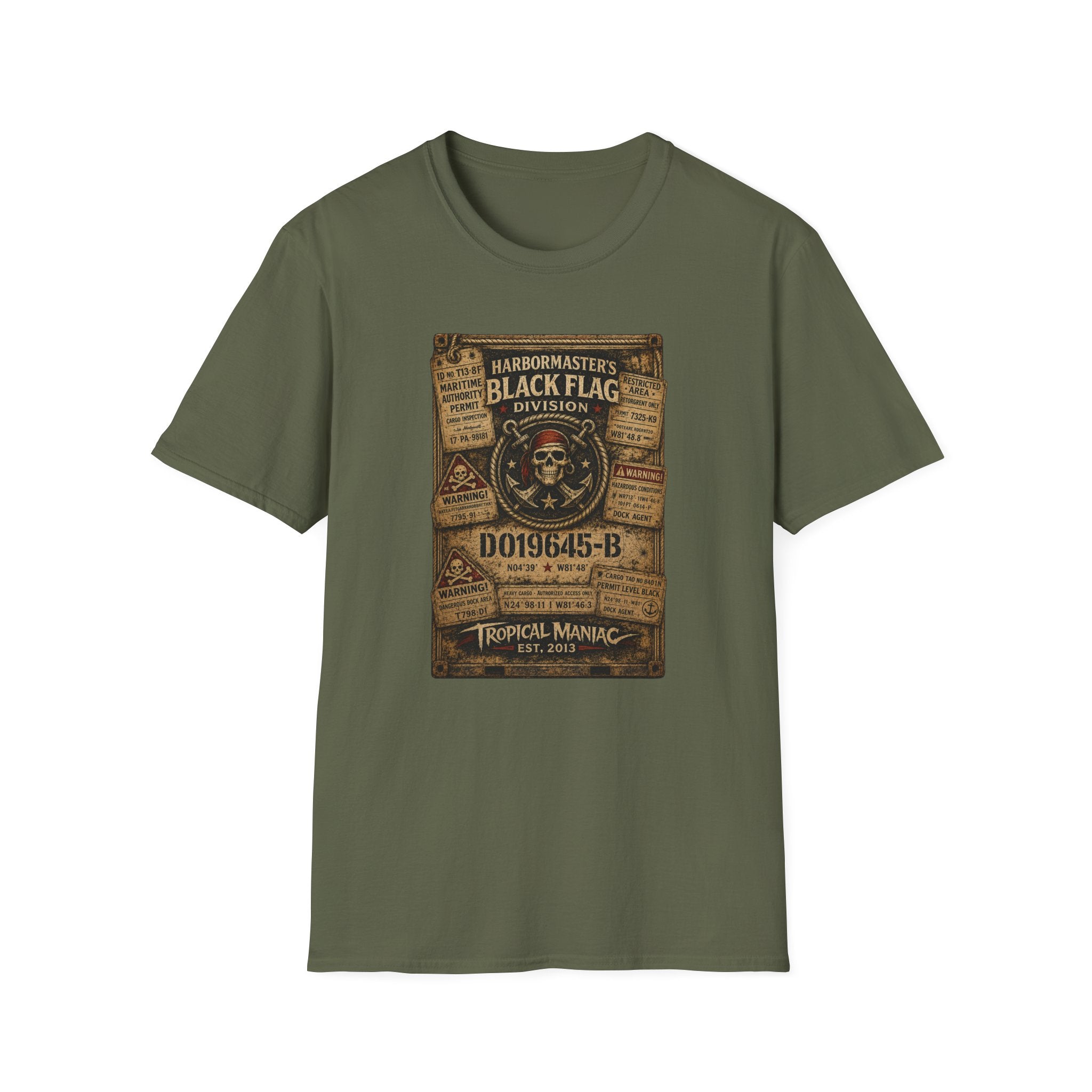 Black Flag Division Skull T‑Shirt