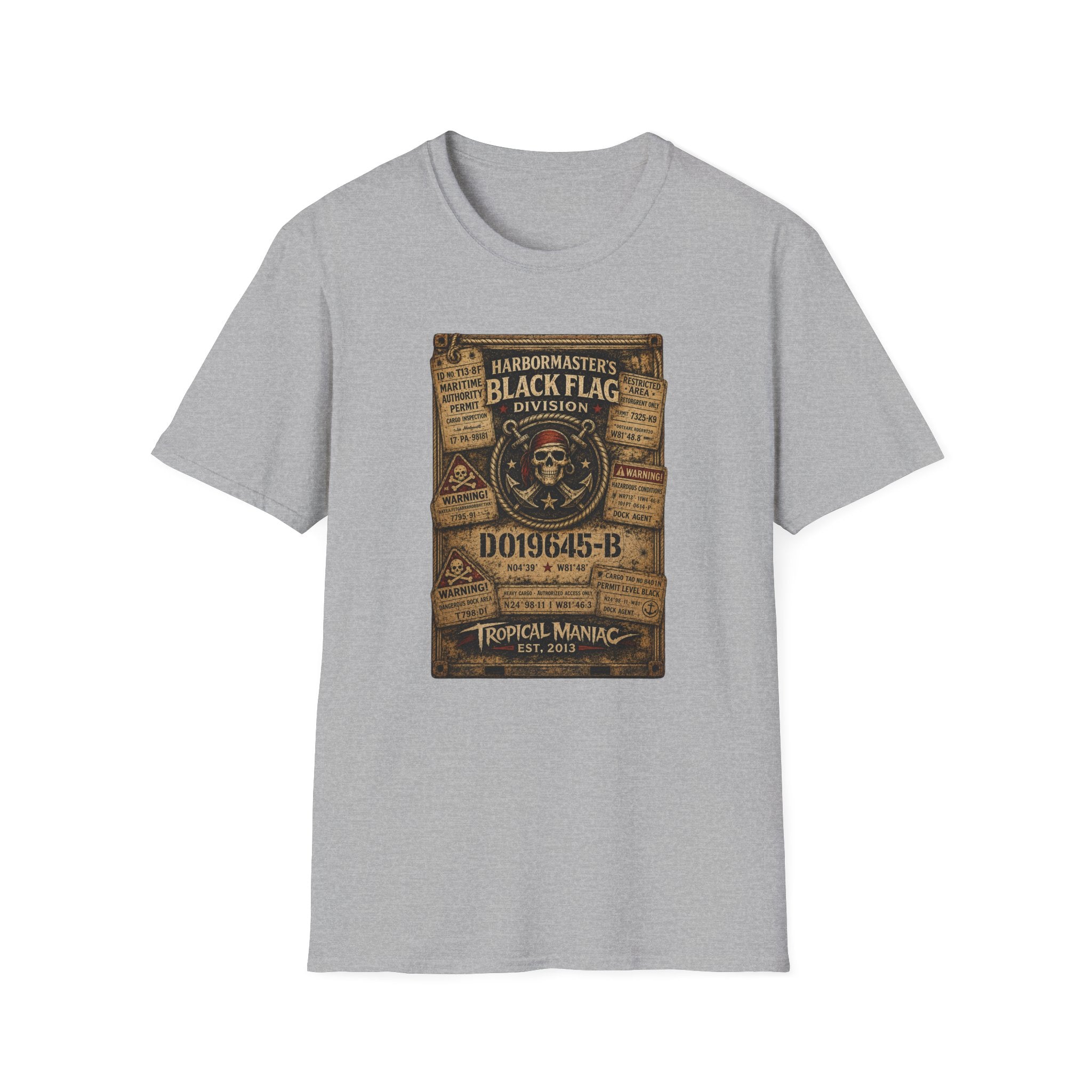 Black Flag Division Skull T‑Shirt