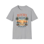 Beaches & Dreams Sunset T-Shirt — Tropical Palm Beach Vibes
