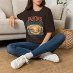 Beaches & Dreams Sunset T-Shirt — Tropical Palm Beach Vibes