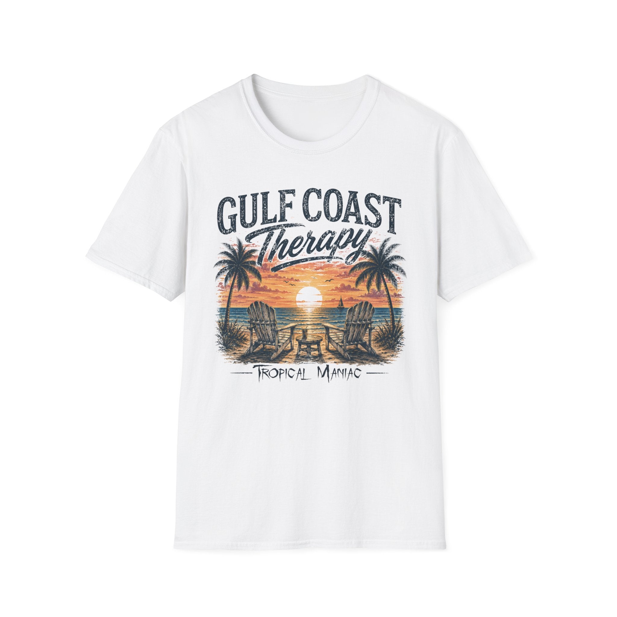 Gulf Coast Therapy T-Shirt — Sunset Palm Beach Tee