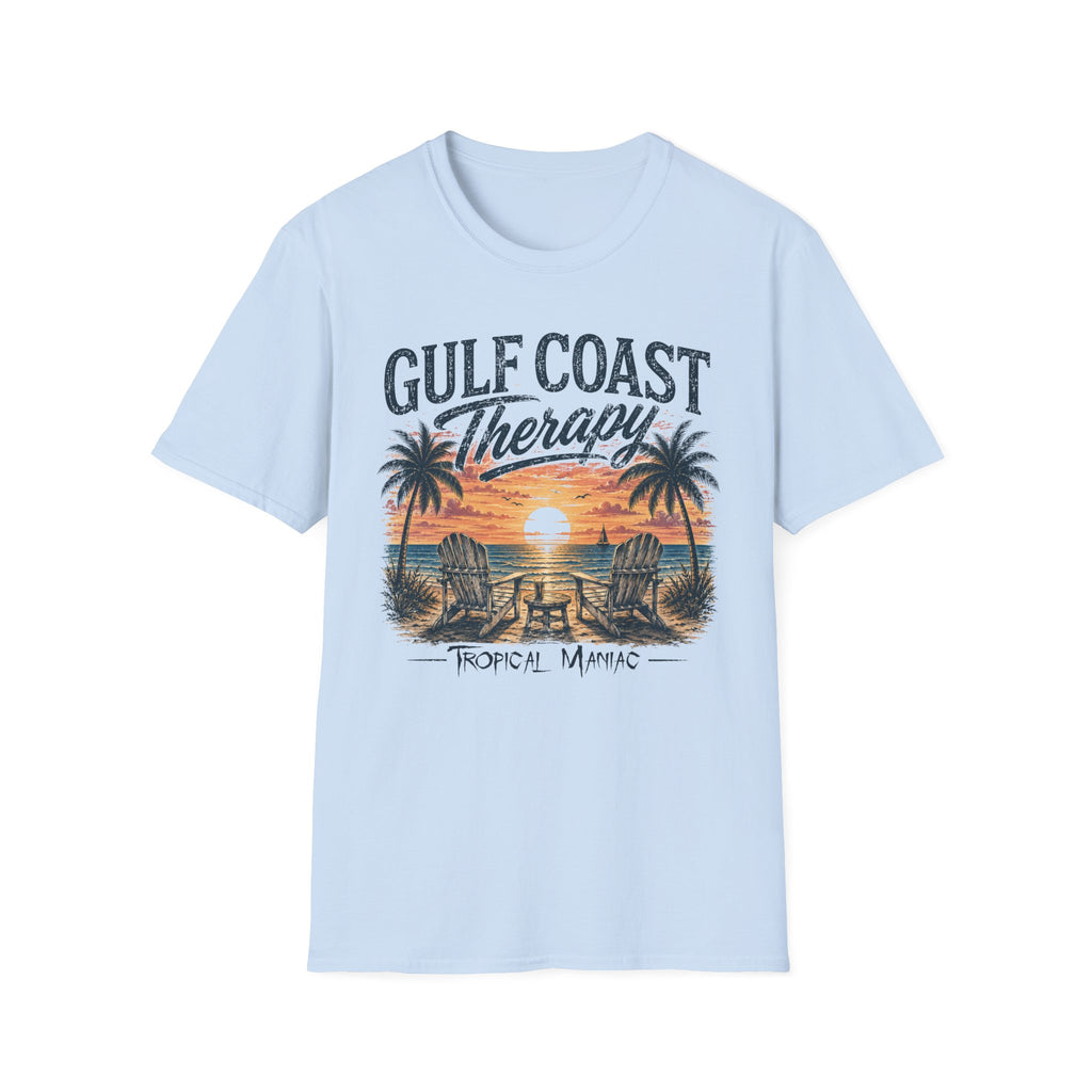 Gulf Coast Therapy T-Shirt — Sunset Palm Beach Tee