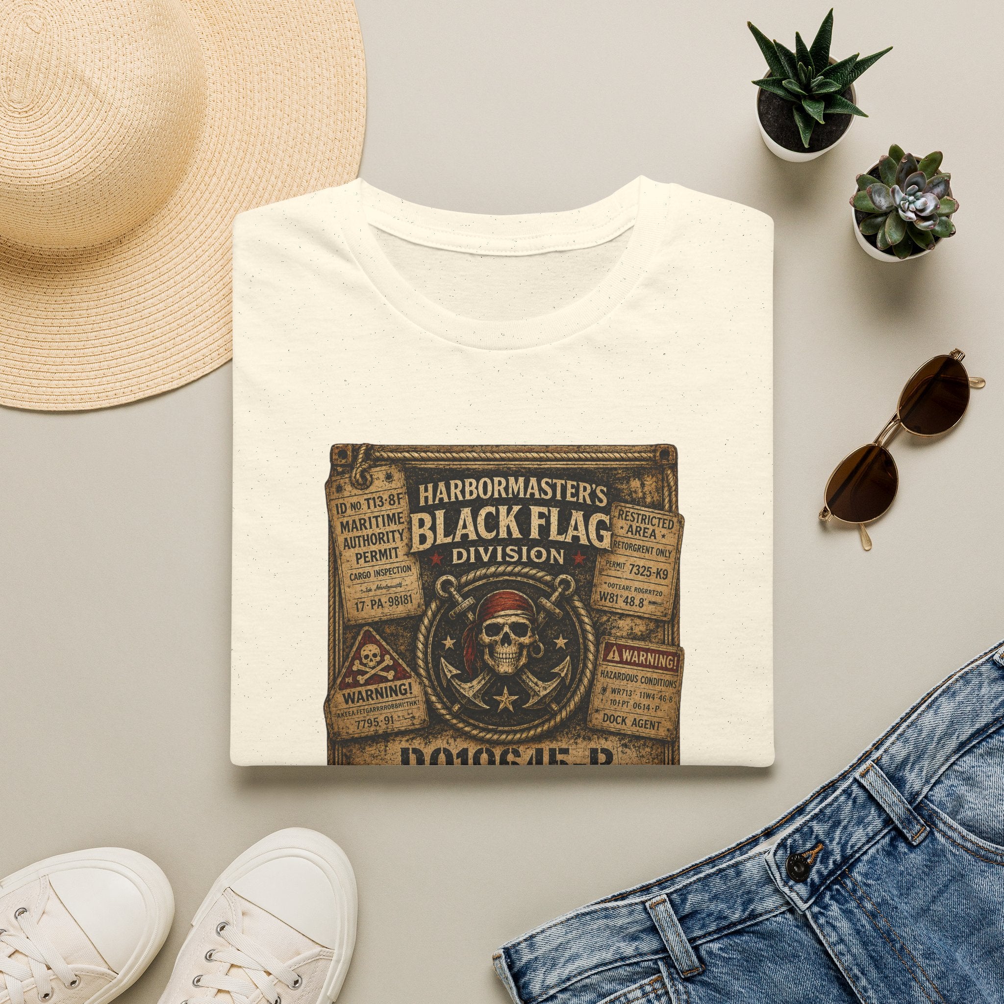 Black Flag Division Skull T‑Shirt