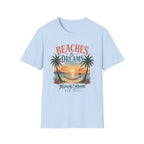 Beaches & Dreams Sunset T-Shirt — Tropical Palm Beach Vibes