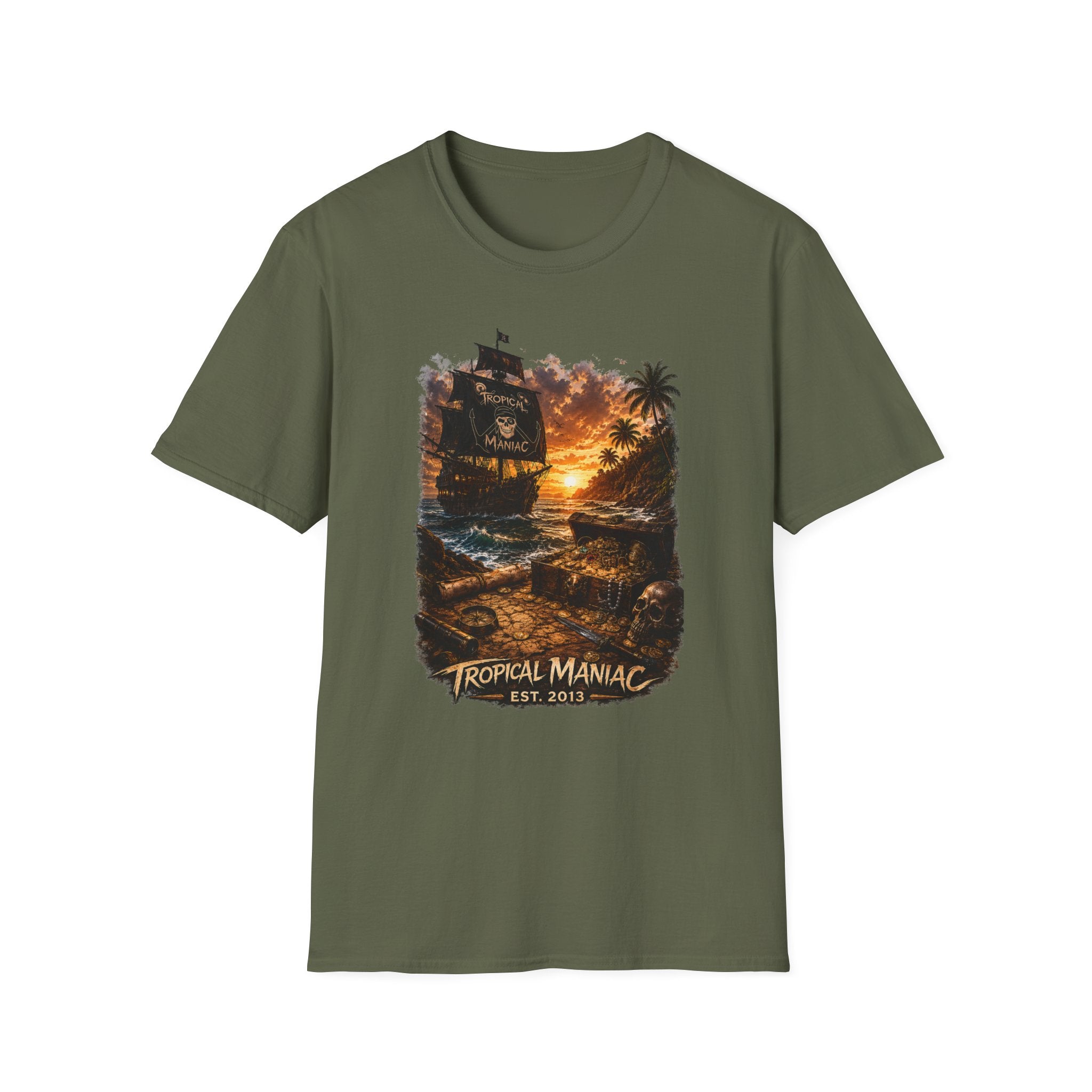 Sunset Pirate Ship T-Shirt