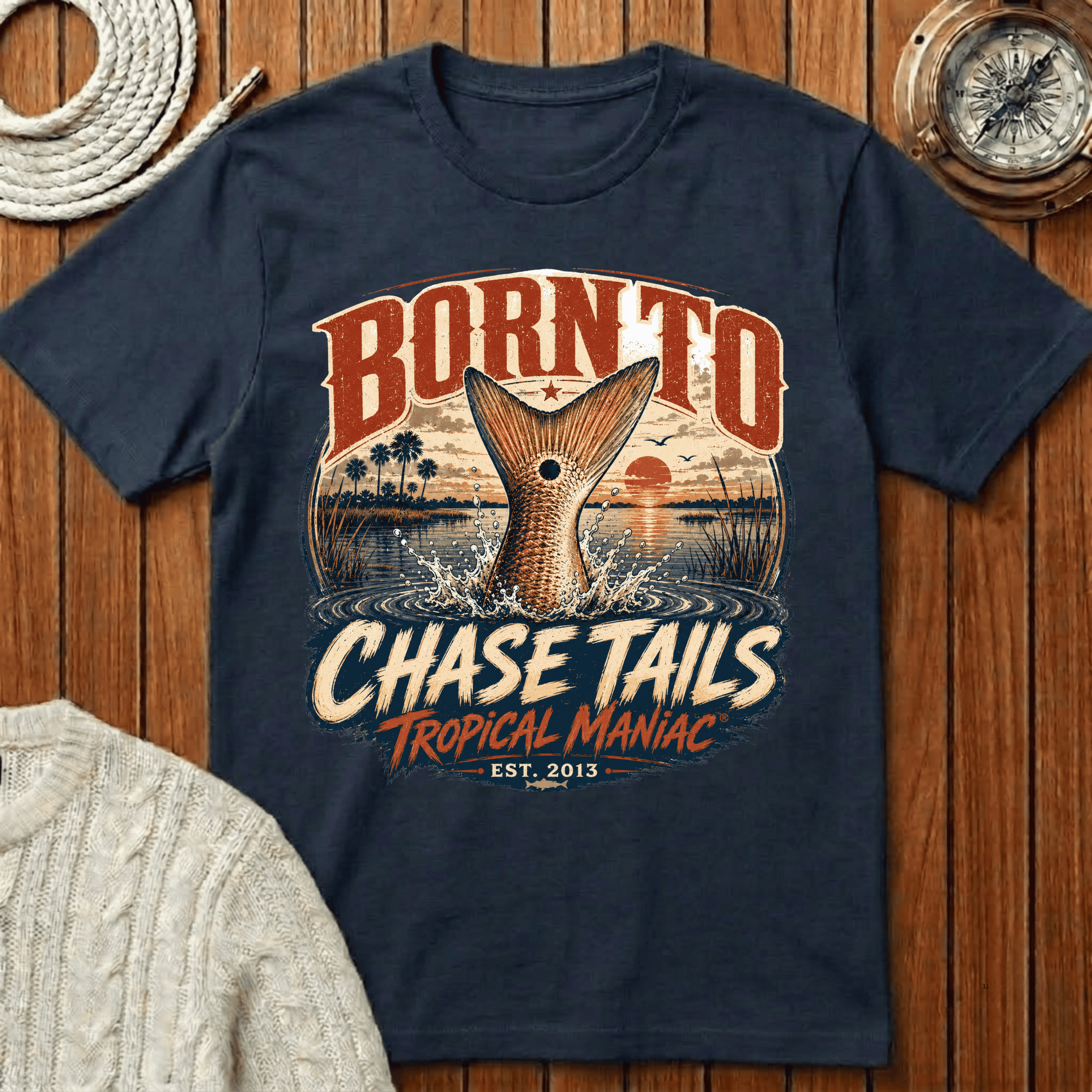 Born To Chase Tails Fishing T‑Shirt