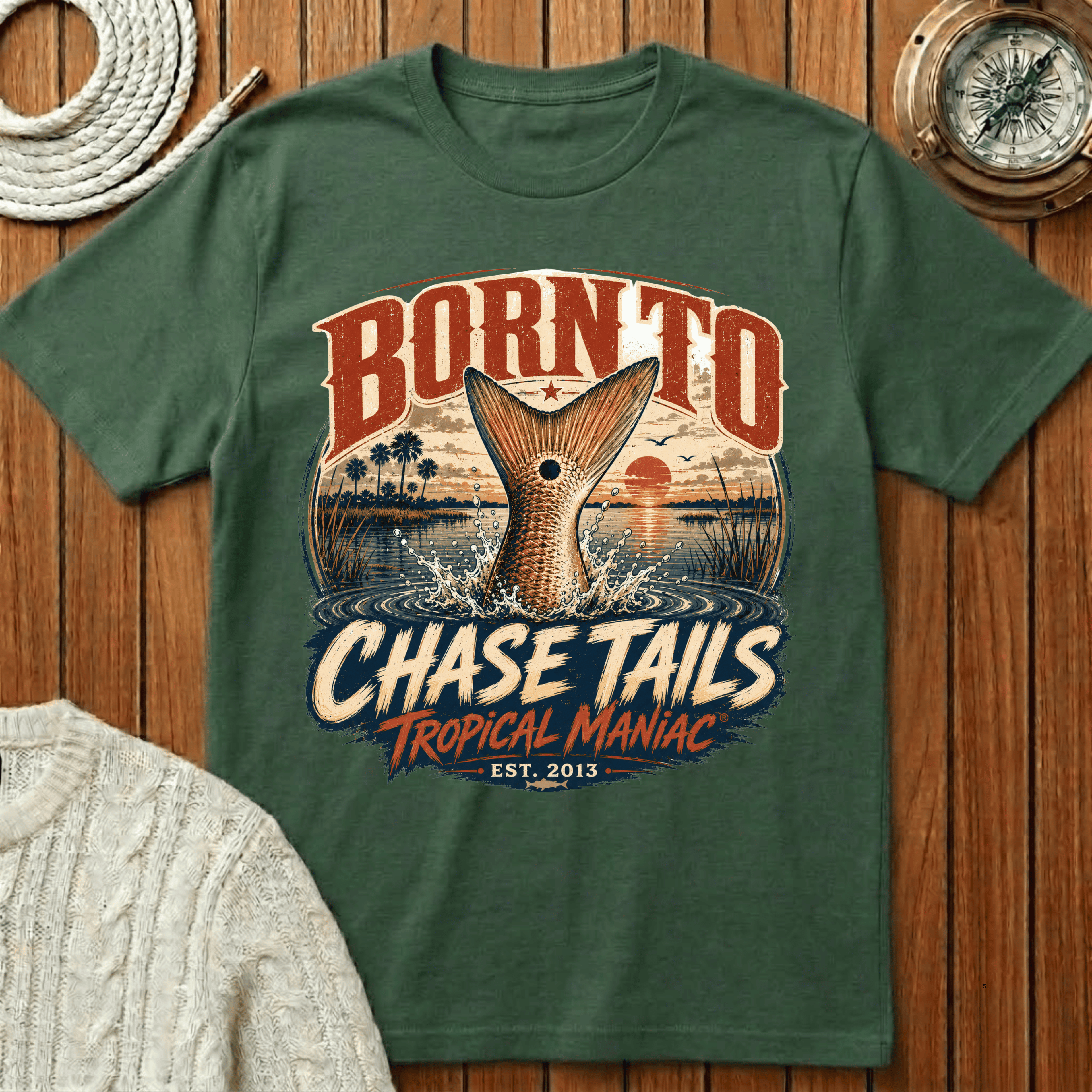Born To Chase Tails Fishing T‑Shirt