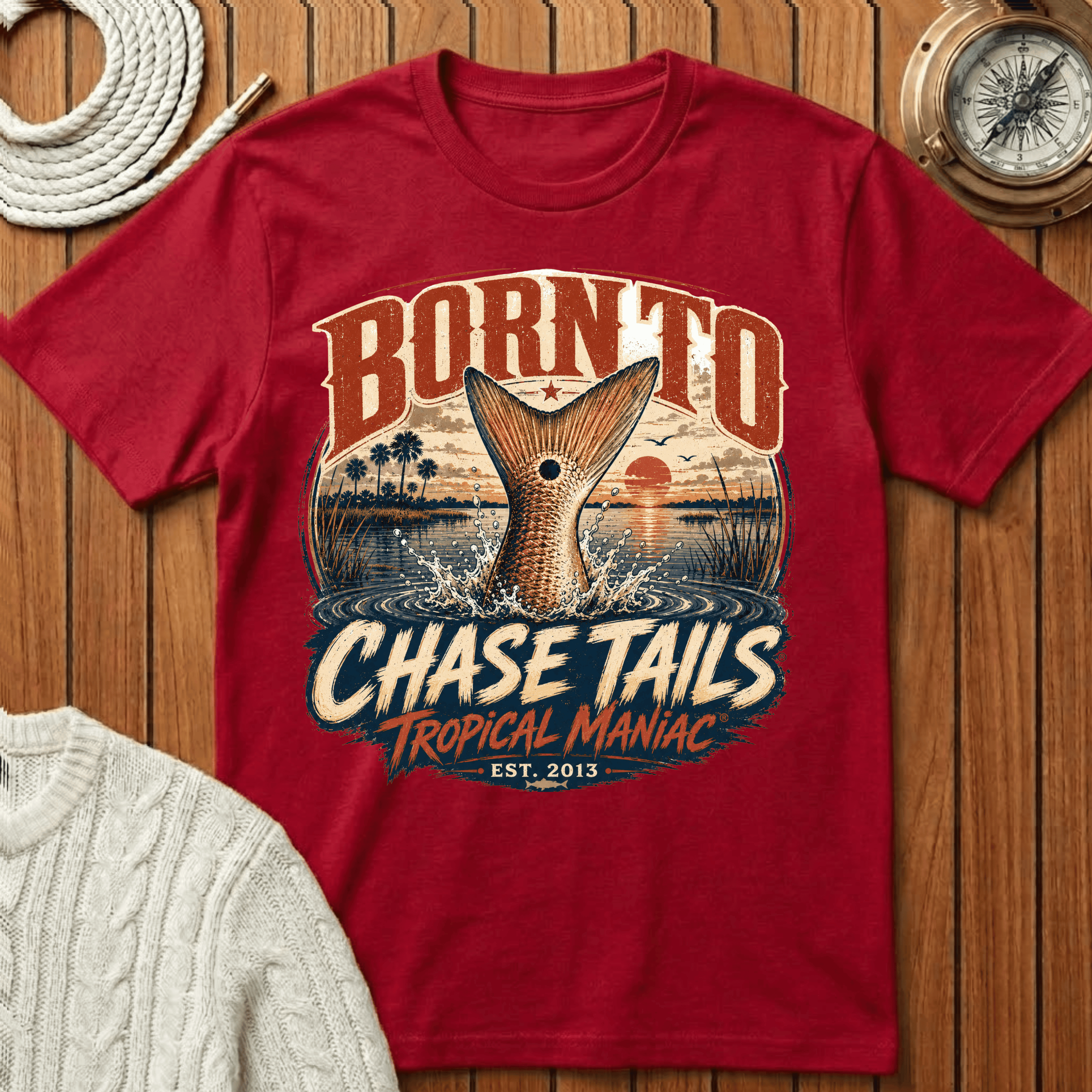 Born To Chase Tails Fishing T‑Shirt