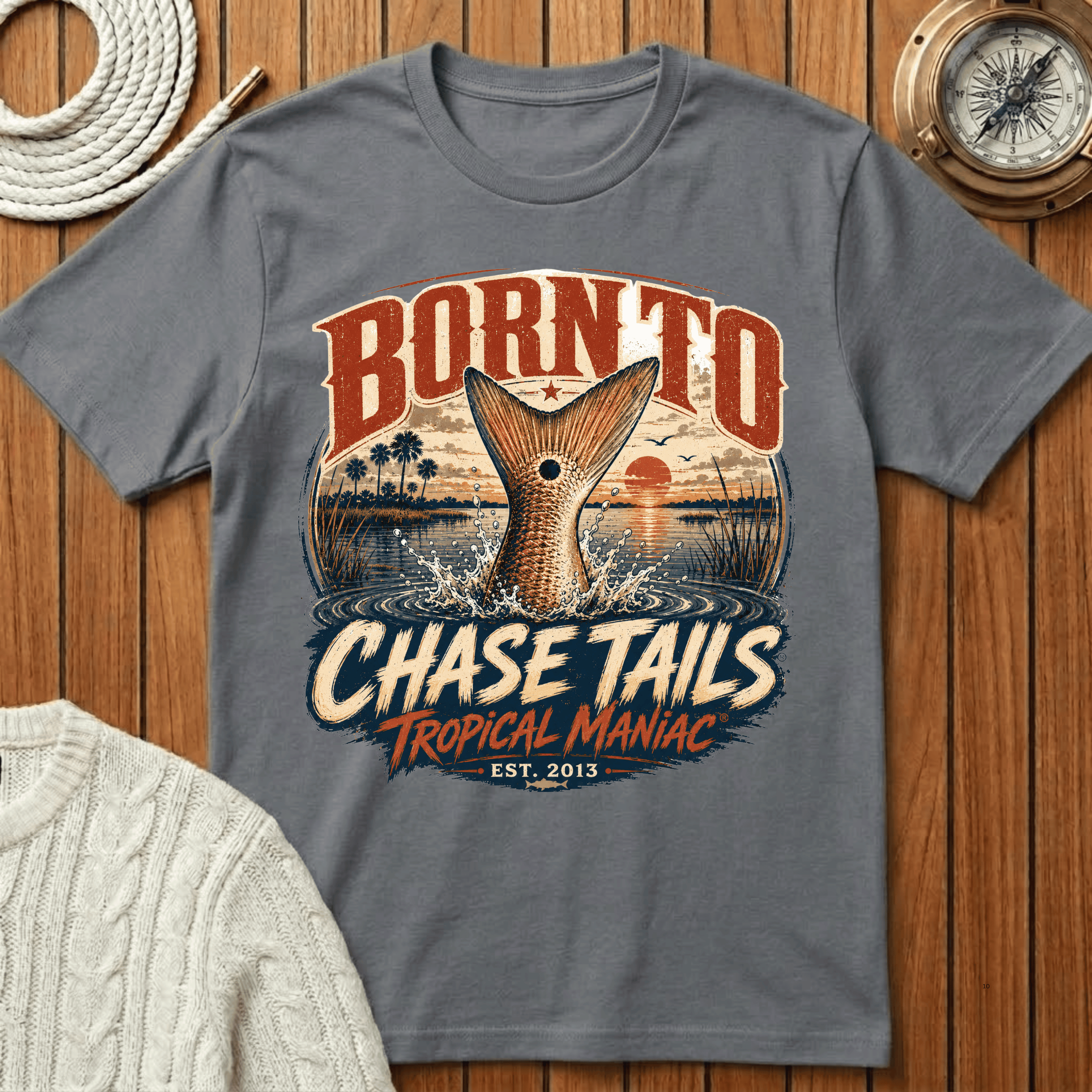 Born To Chase Tails Fishing T‑Shirt