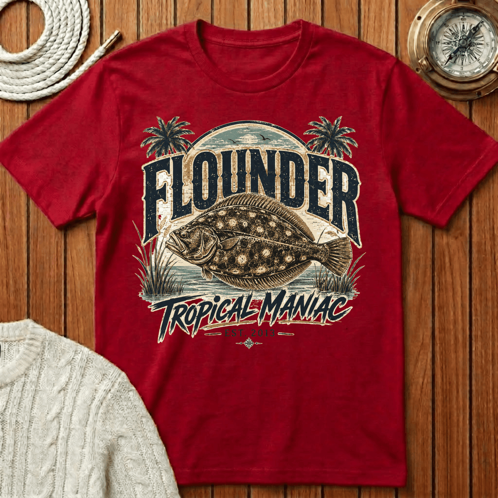 Flounder Tropical Graphic - T-Shirt