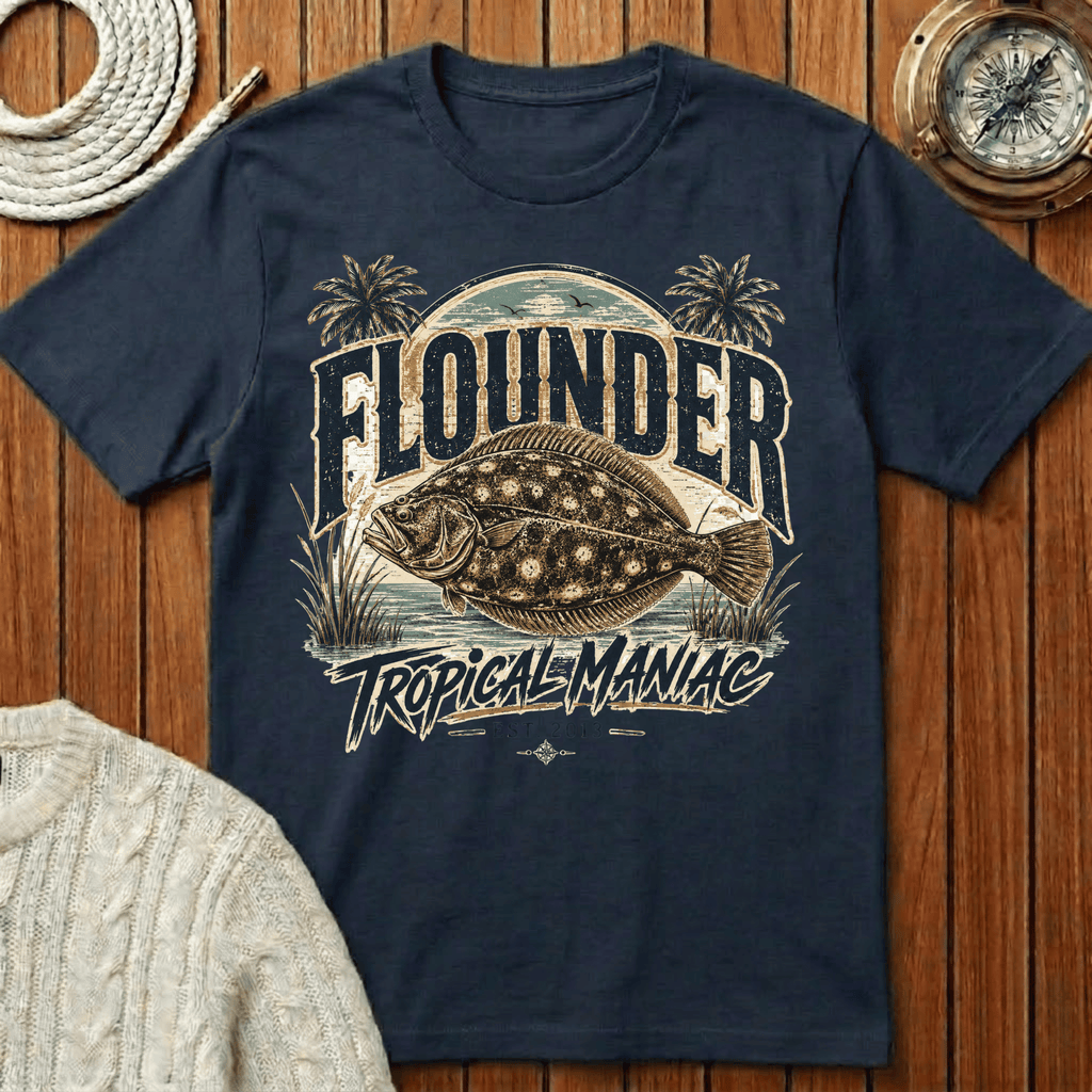 Flounder Tropical Graphic - T-Shirt