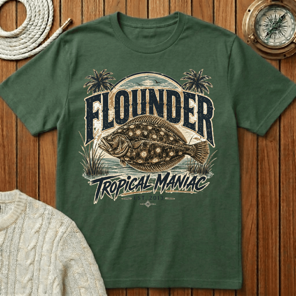 Flounder Tropical Graphic - T-Shirt