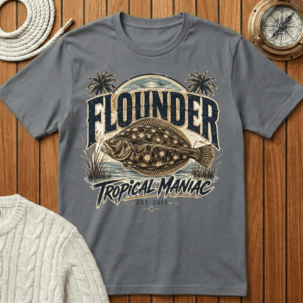 Flounder Tropical Graphic - T-Shirt