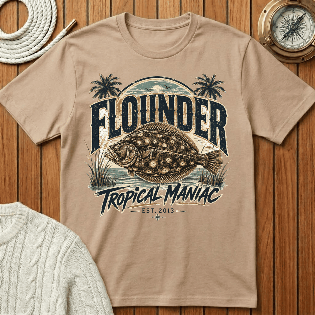 Flounder Tropical Graphic - T-Shirt