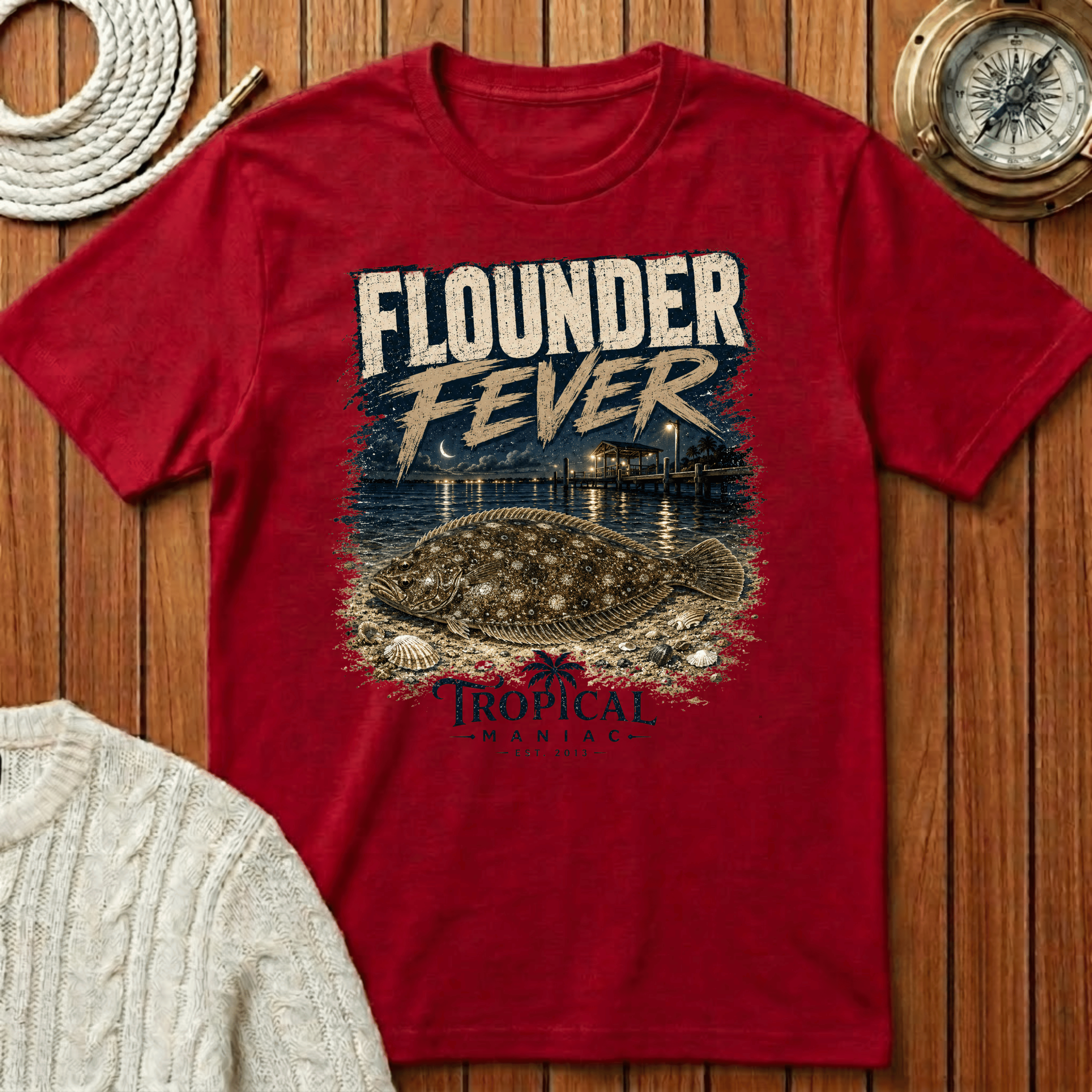 Flounder Fever - T‑Shirt