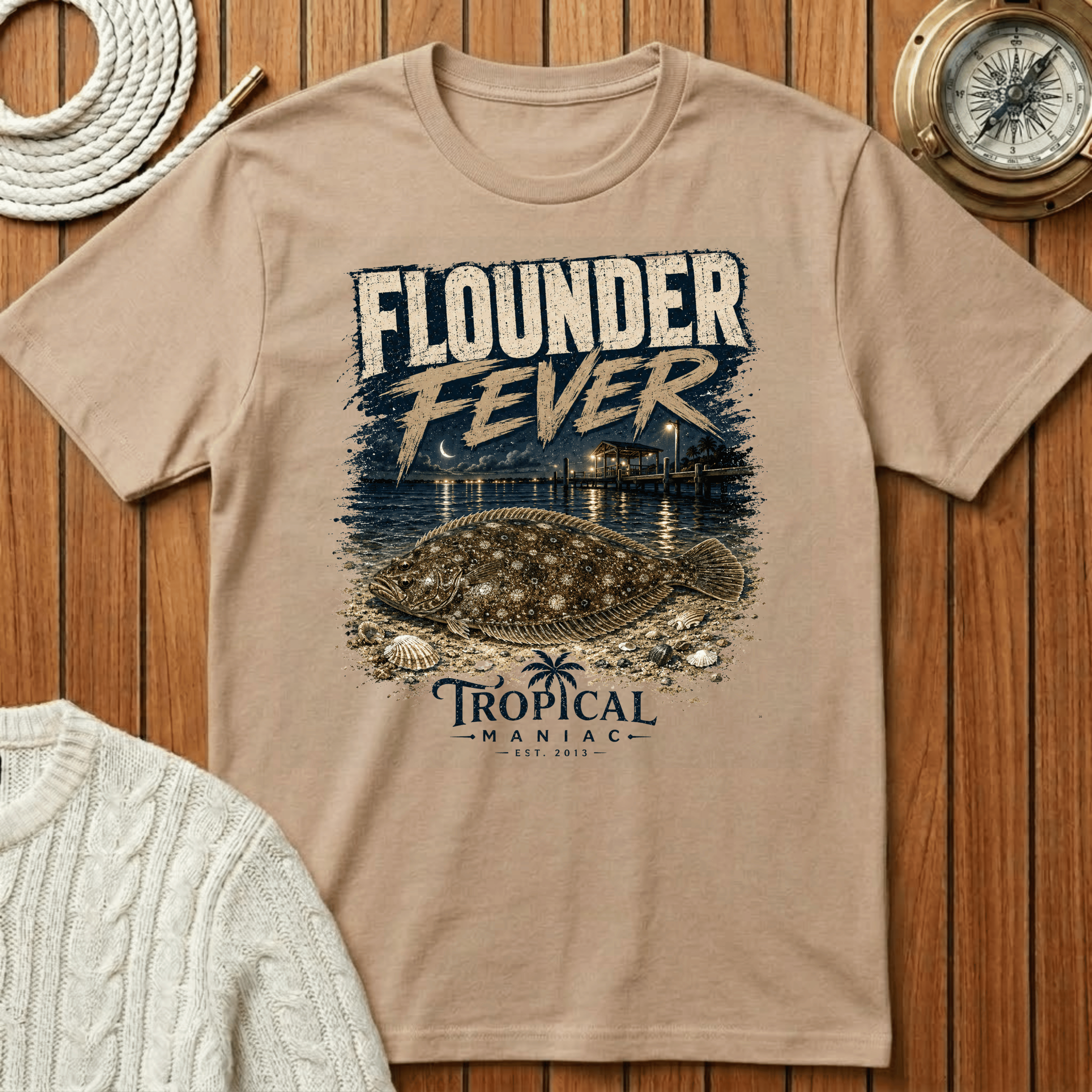 Flounder Fever - T‑Shirt
