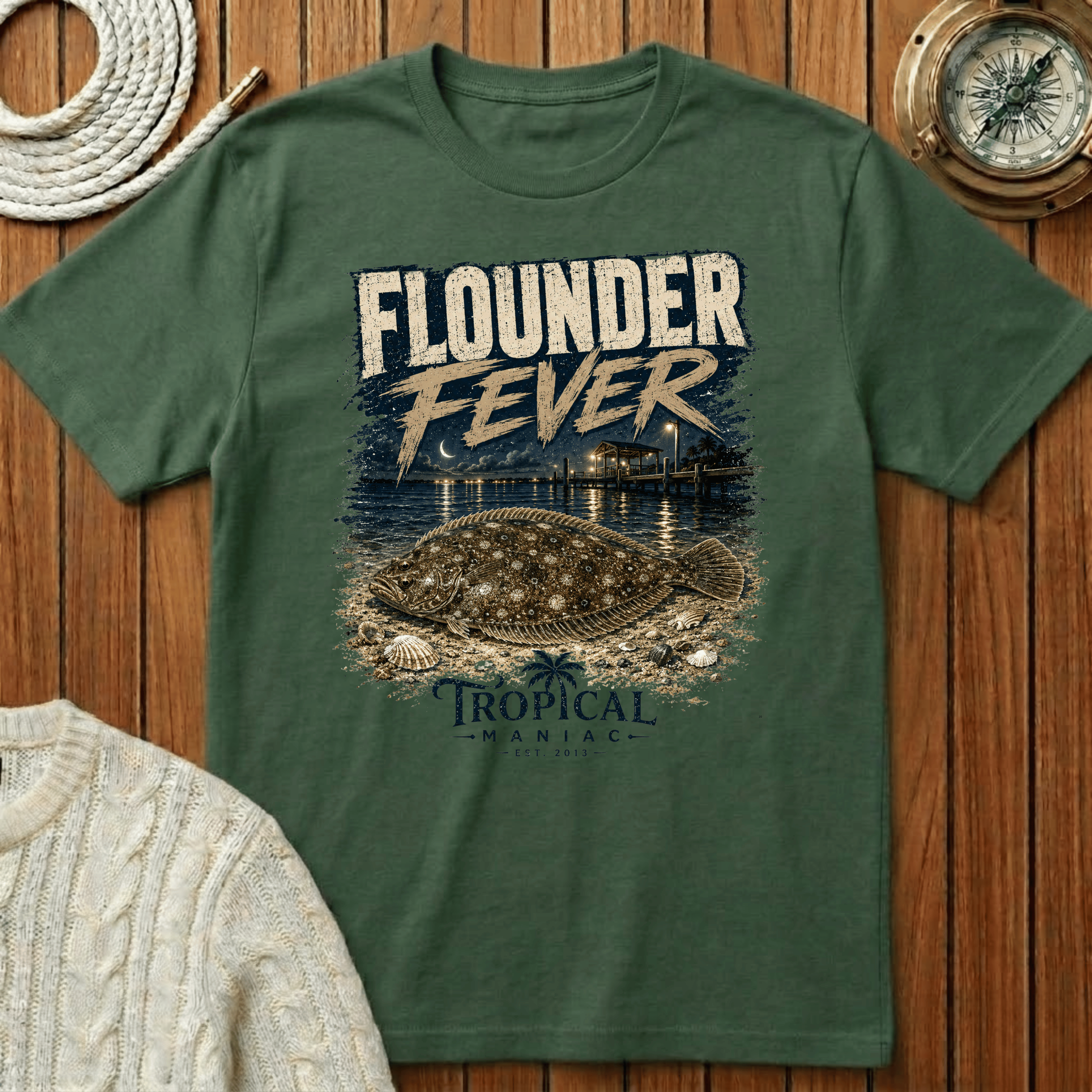 Flounder Fever - T‑Shirt