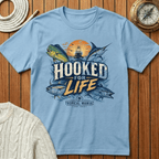 Hooked For Life Fishing - T-Shirt