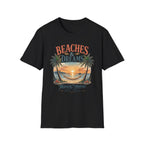 Beaches & Dreams Sunset T-Shirt — Tropical Palm Beach Vibes