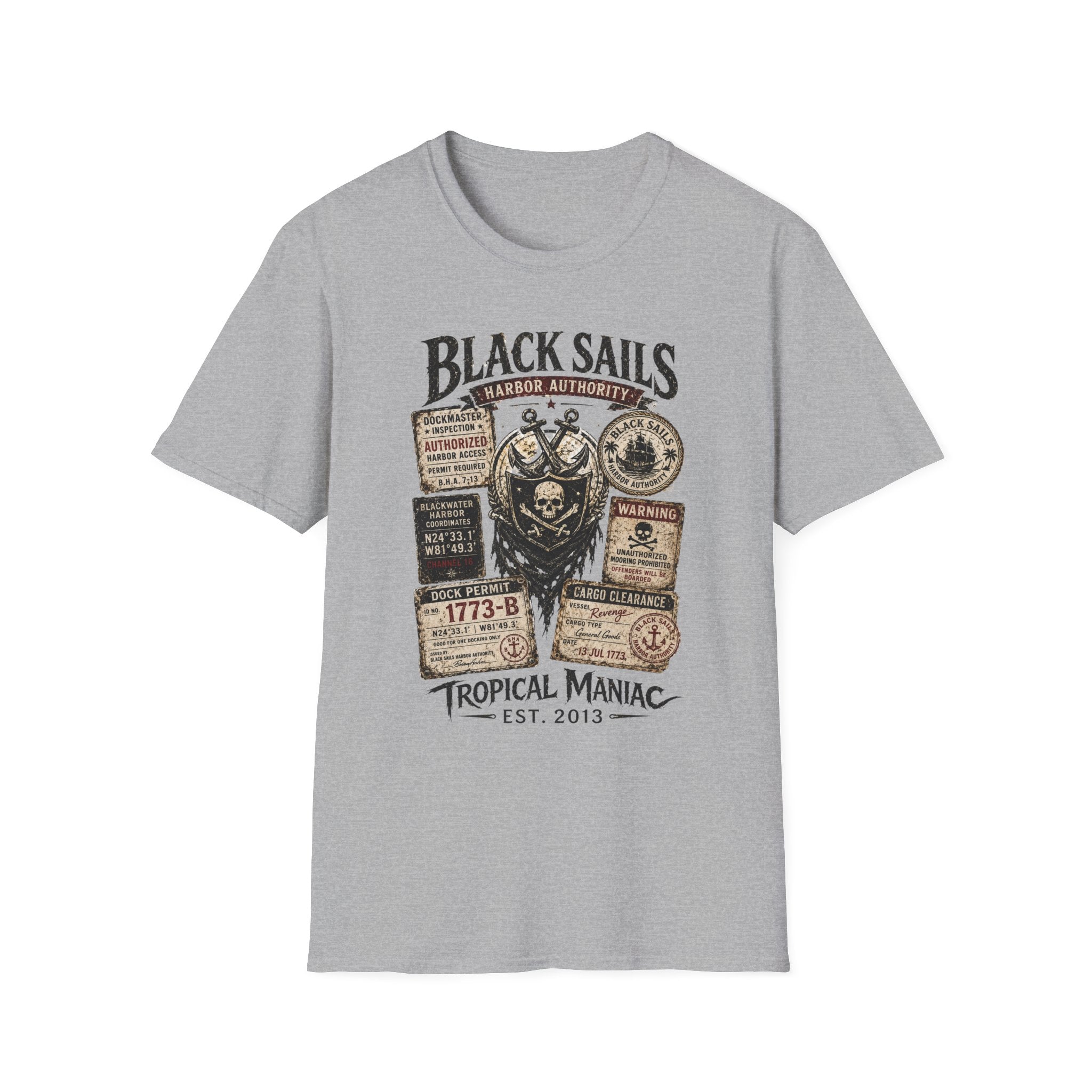 Black Sails Pirate Crest T-Shirt