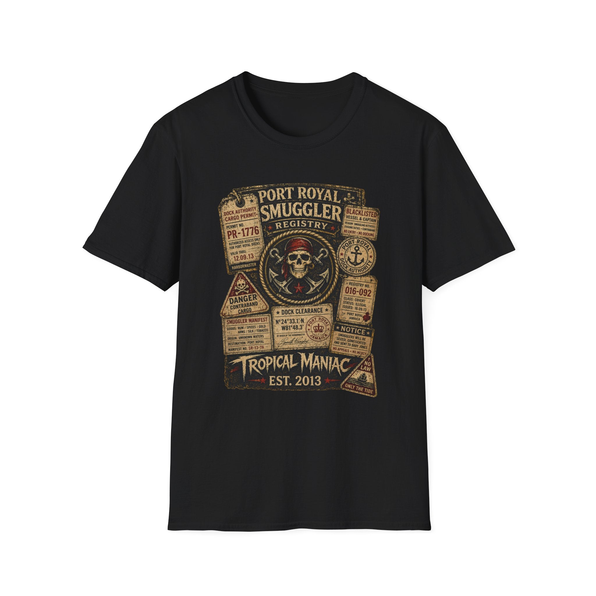 Smuggler Registry Skull T-Shirt