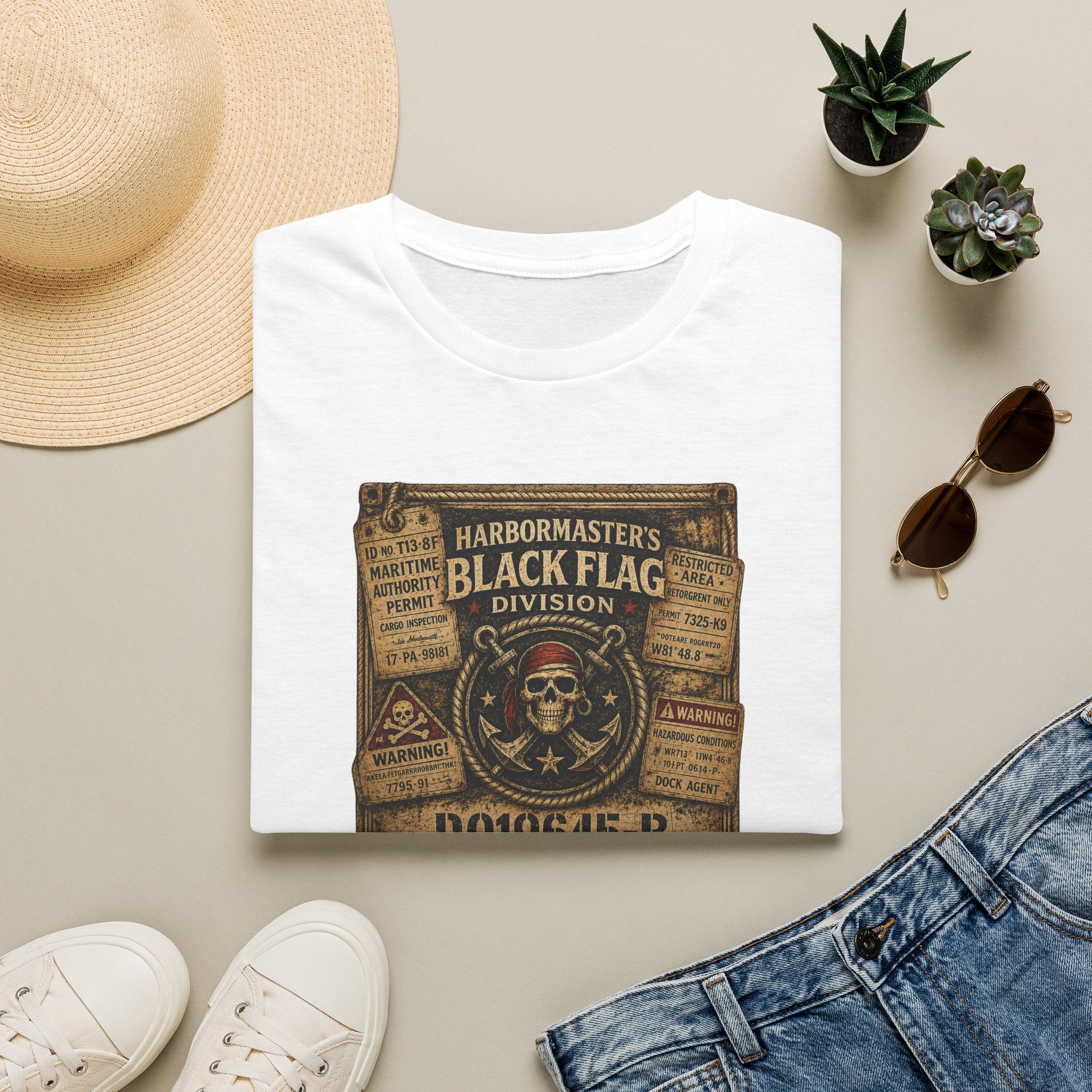 Black Flag Division Skull T‑Shirt