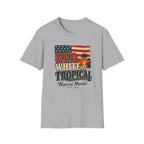 Red, White & Tropical T-Shirt — Patriotic Beach Vintage Tee
