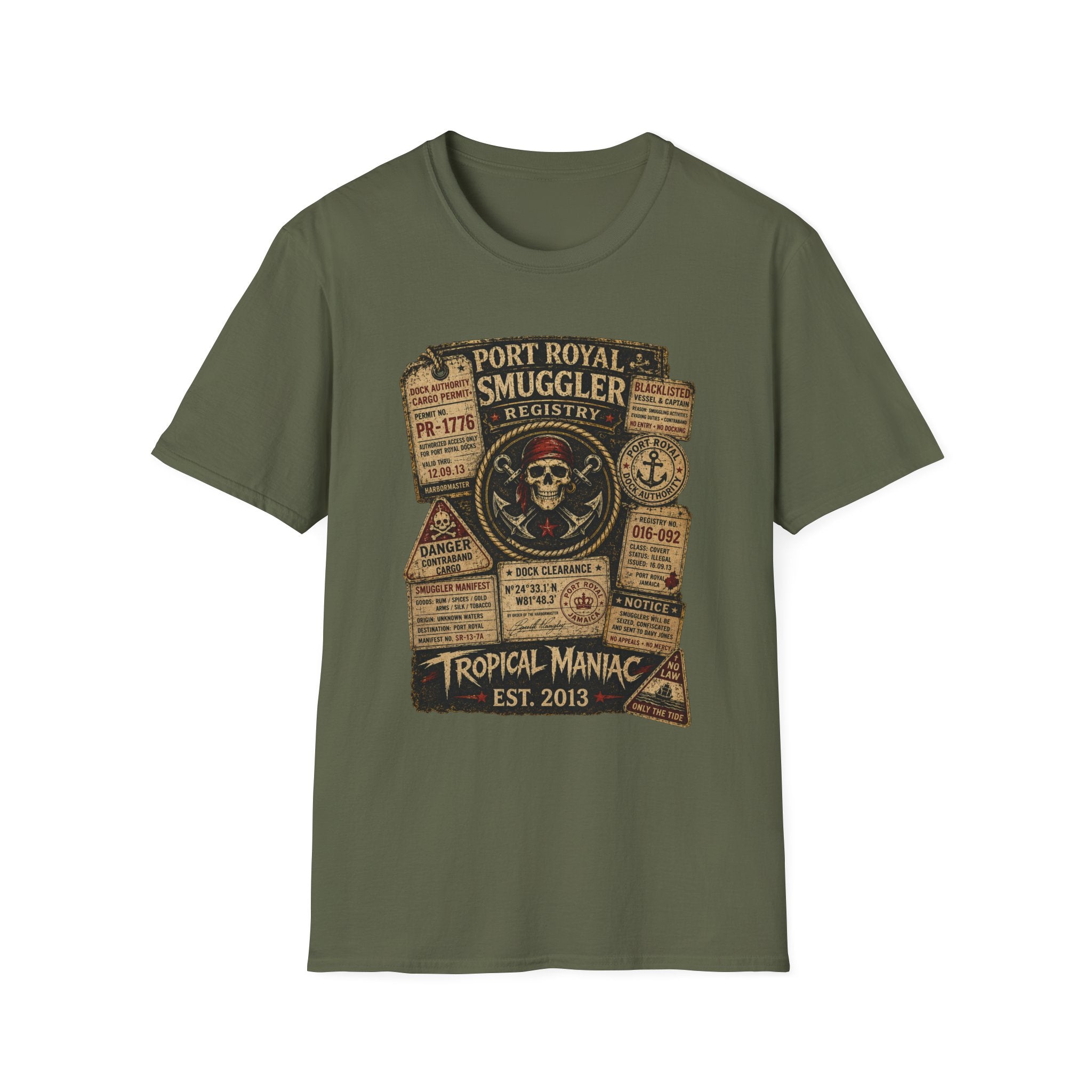 Smuggler Registry Skull T-Shirt