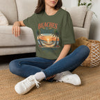 Beaches & Dreams Sunset T-Shirt — Tropical Palm Beach Vibes