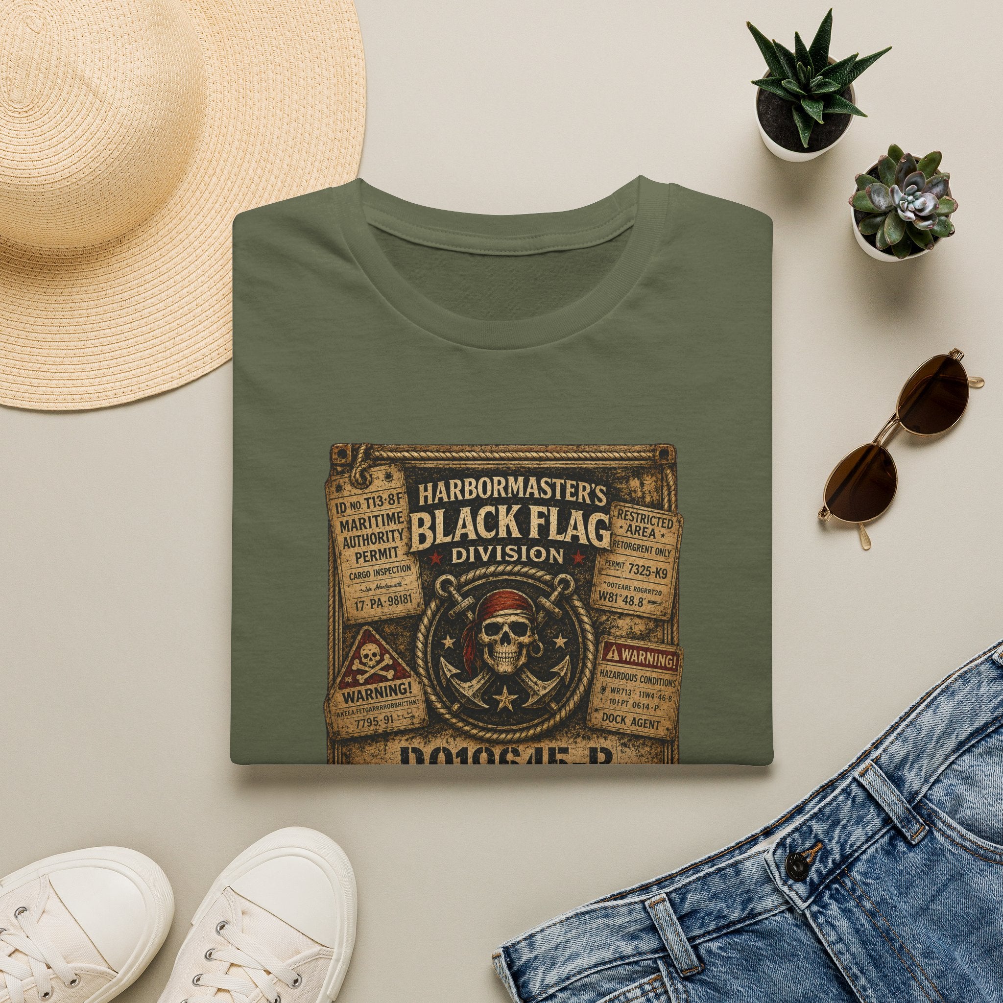 Black Flag Division Skull T‑Shirt
