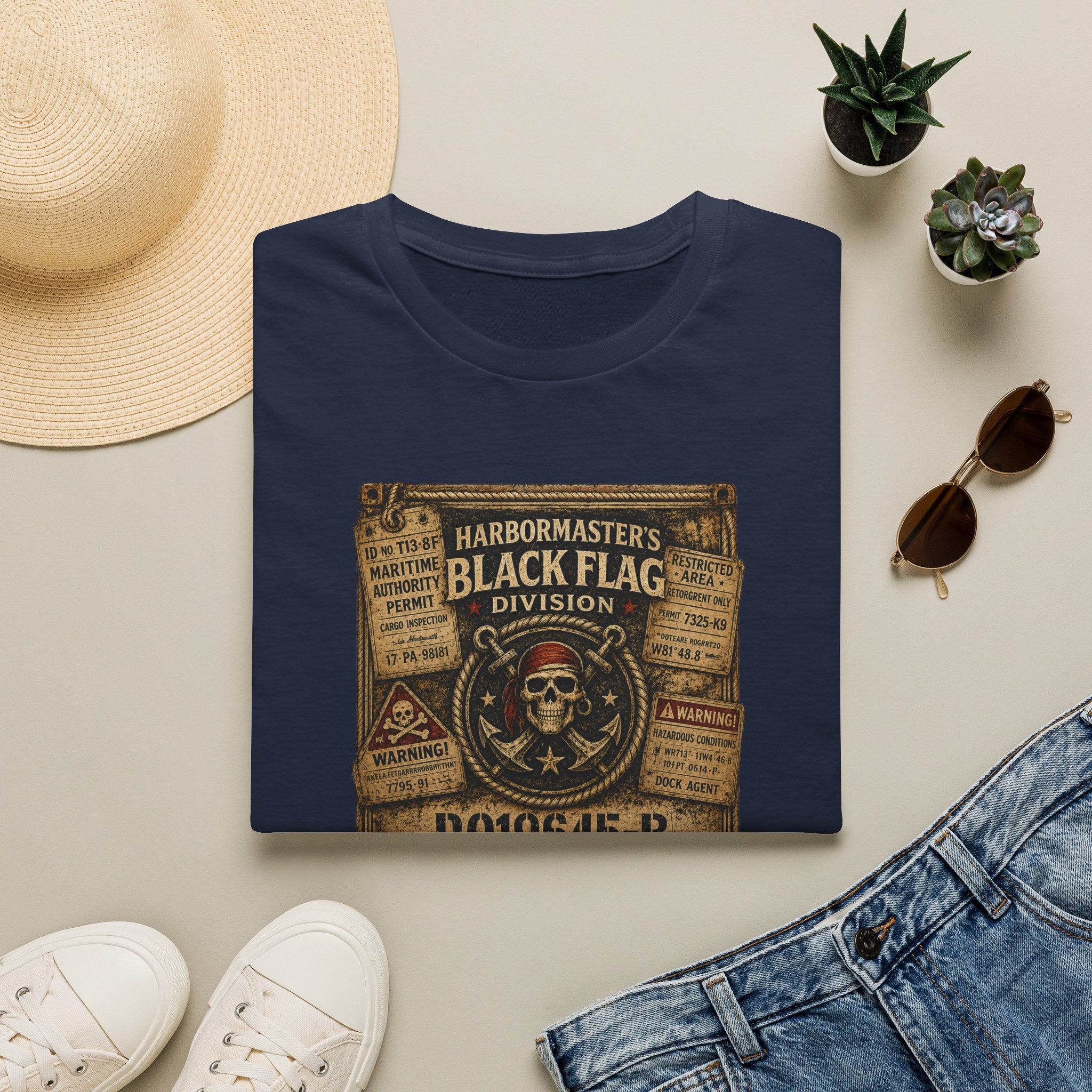 Black Flag Division Skull T‑Shirt