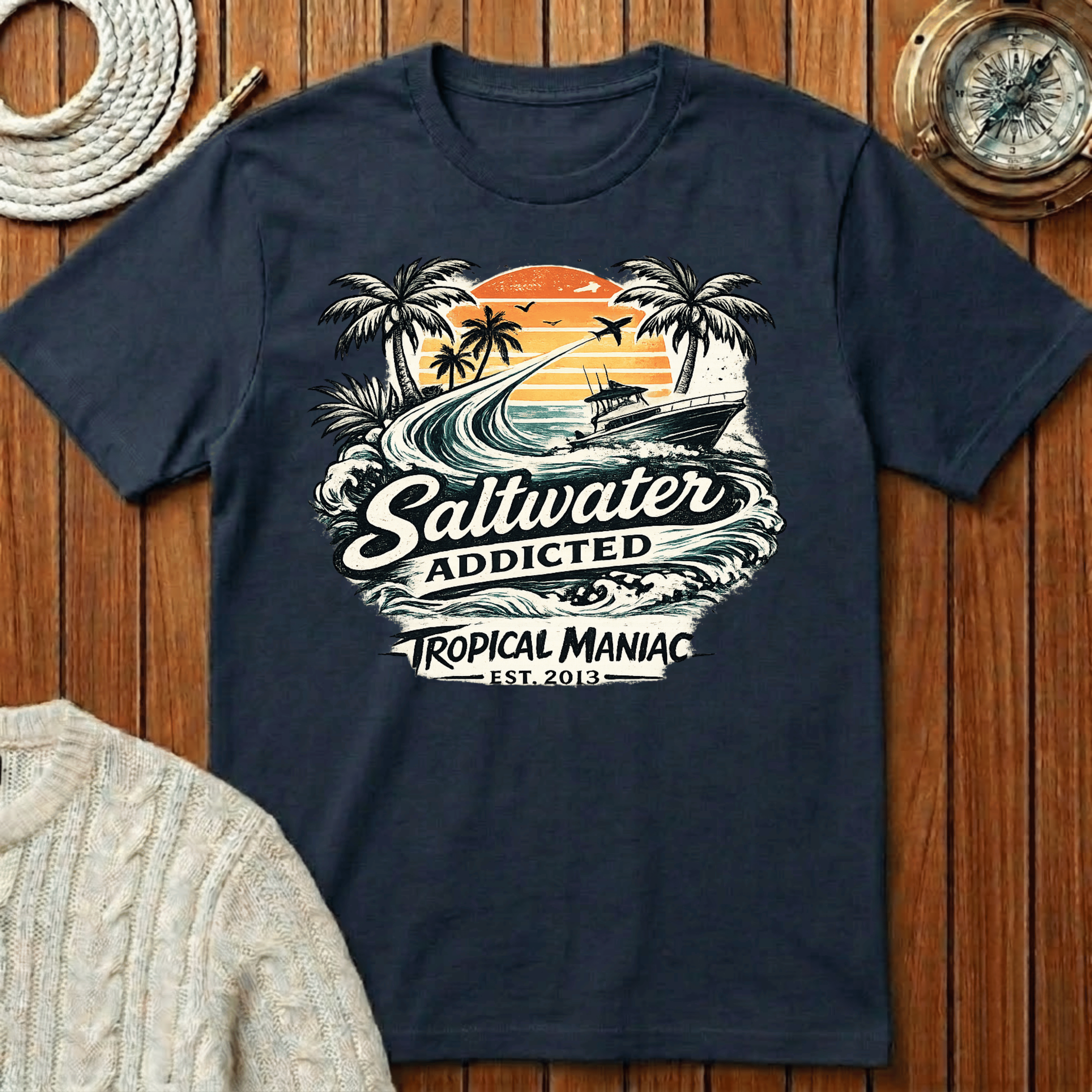 Saltwater Addicted Beach T-Shirt
