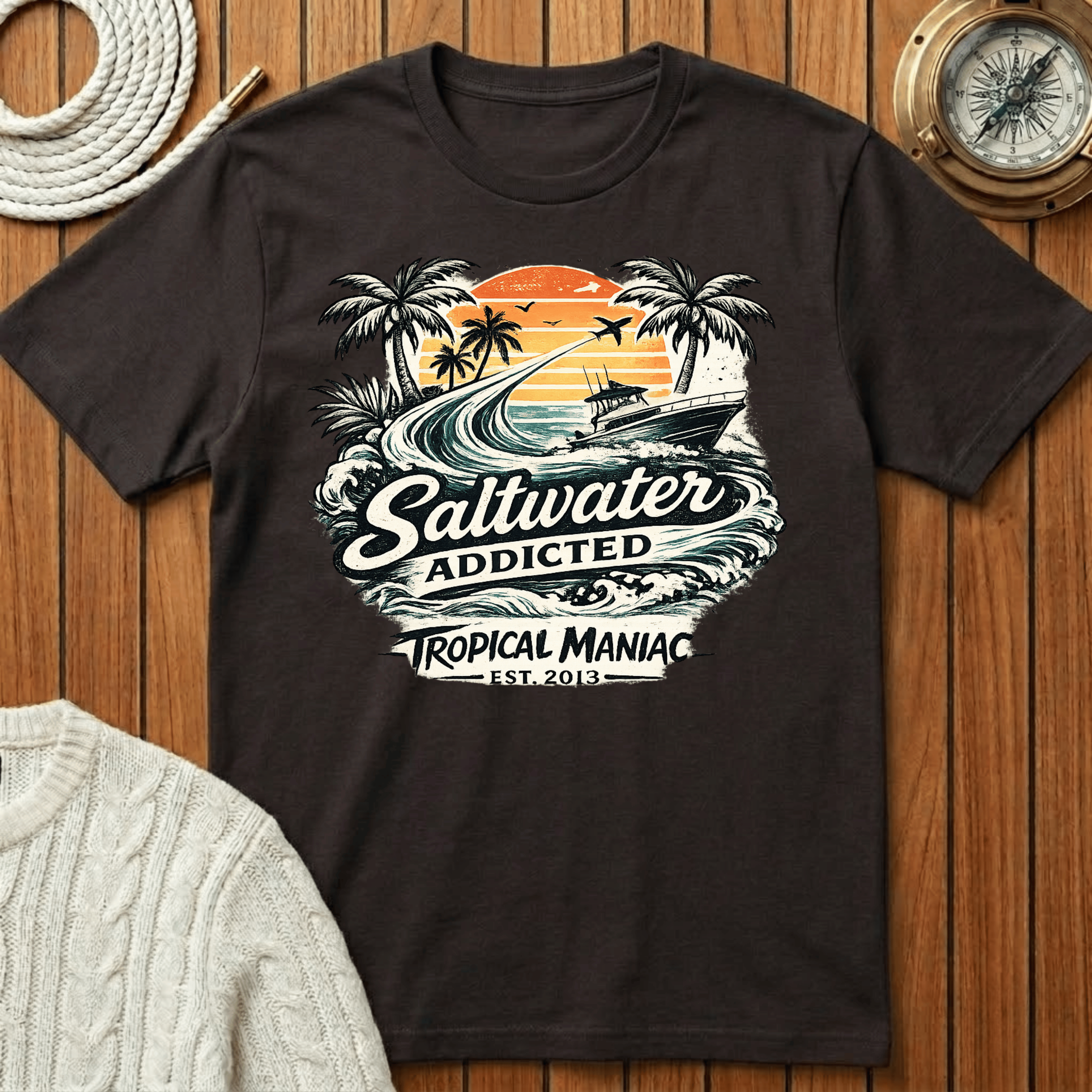 Saltwater Addicted Beach T-Shirt