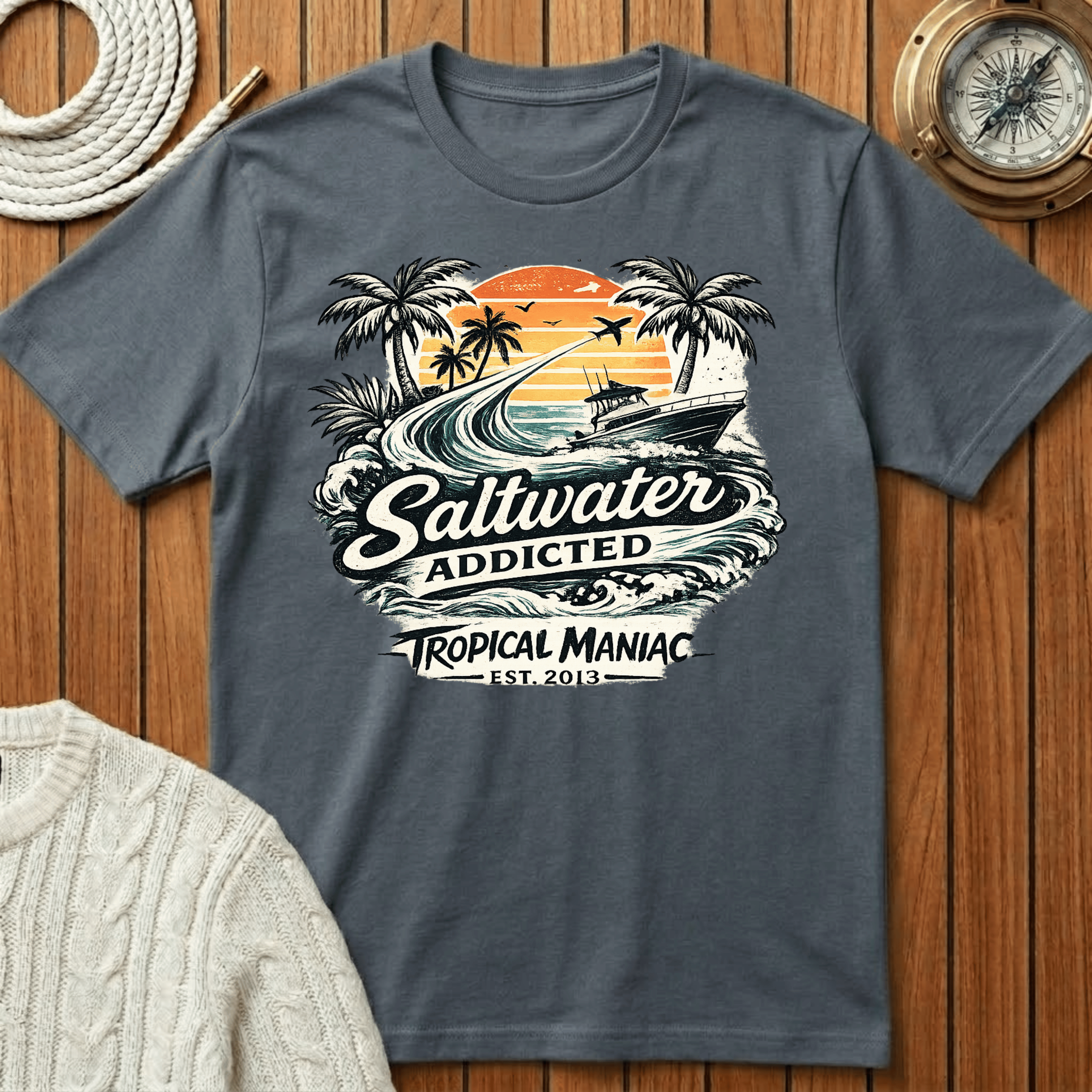 Saltwater Addicted Beach T-Shirt
