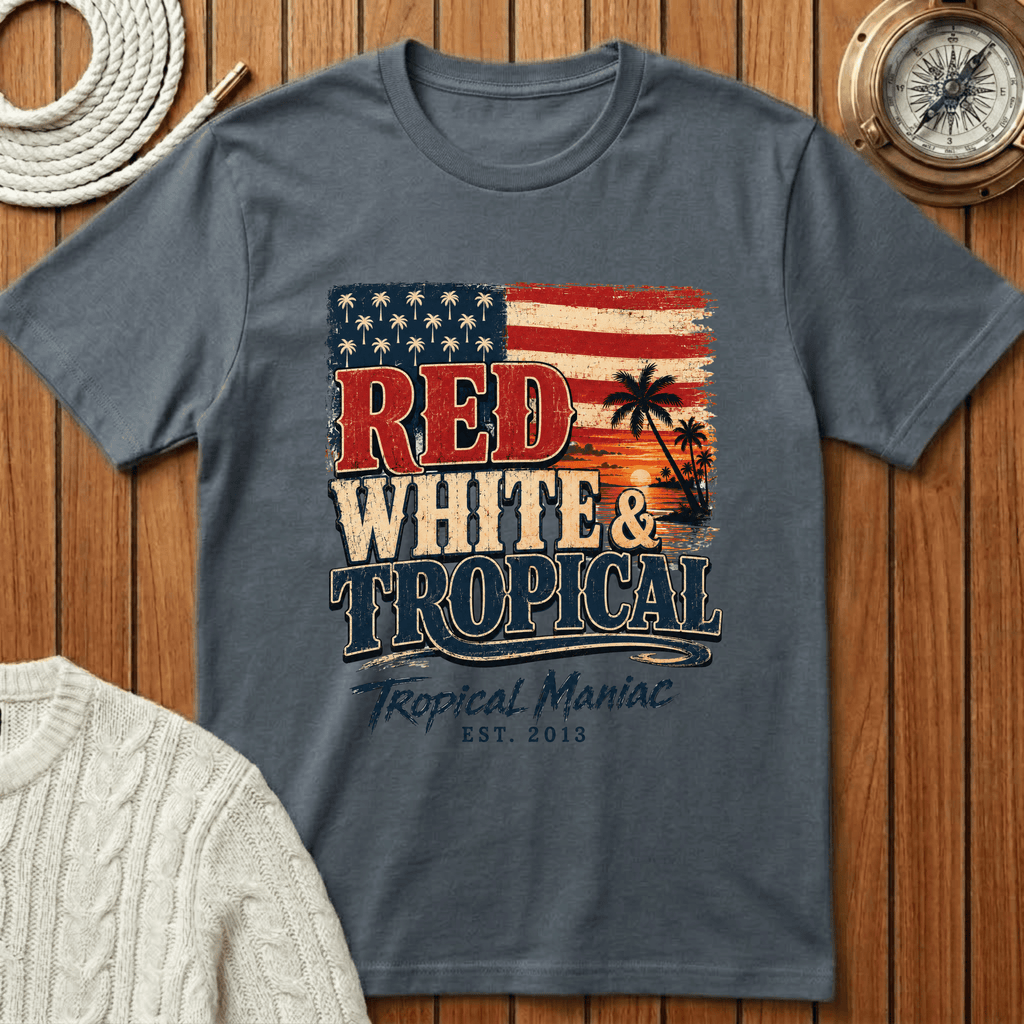 Red, White & Tropical T-Shirt