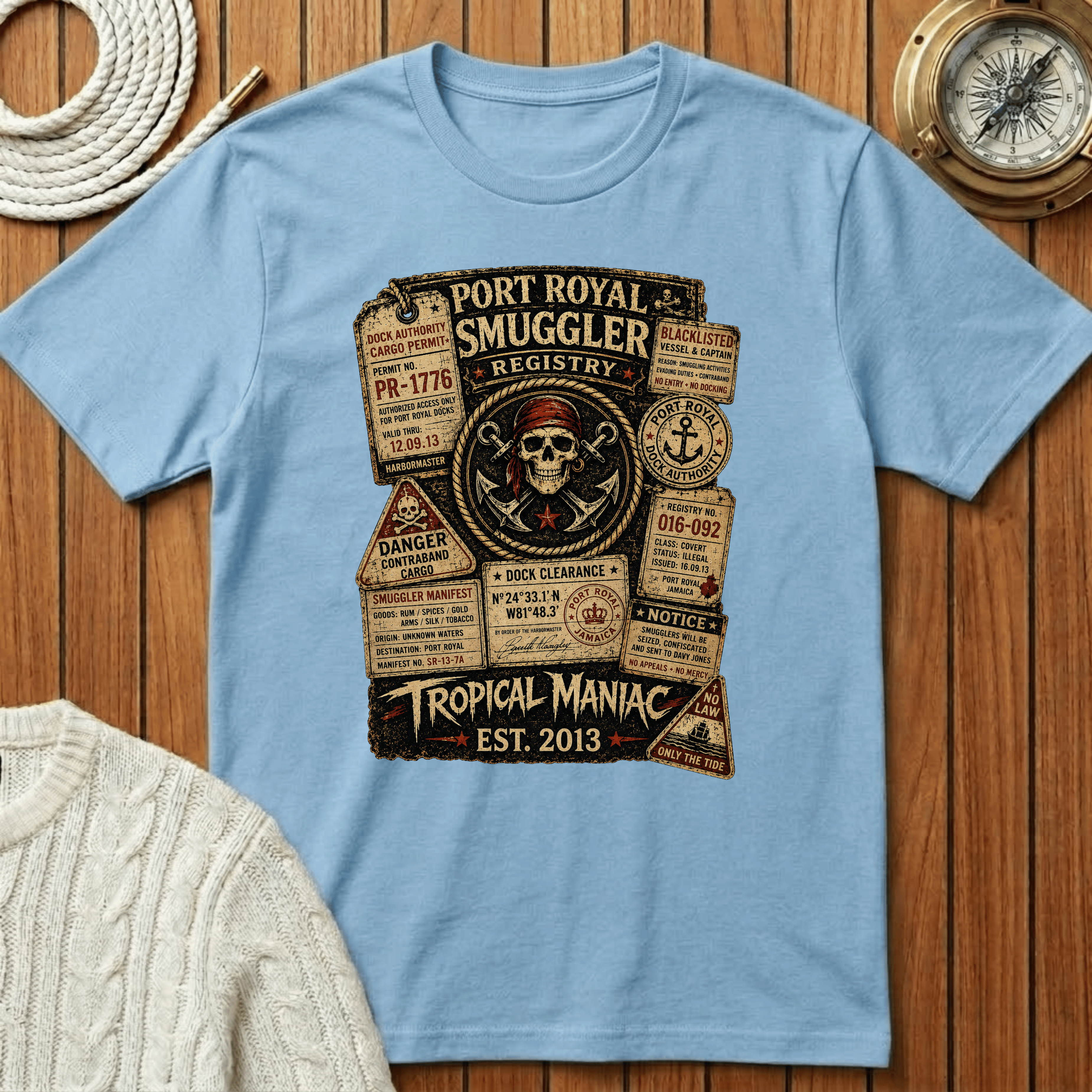 Smuggler Registry Skull T-Shirt
