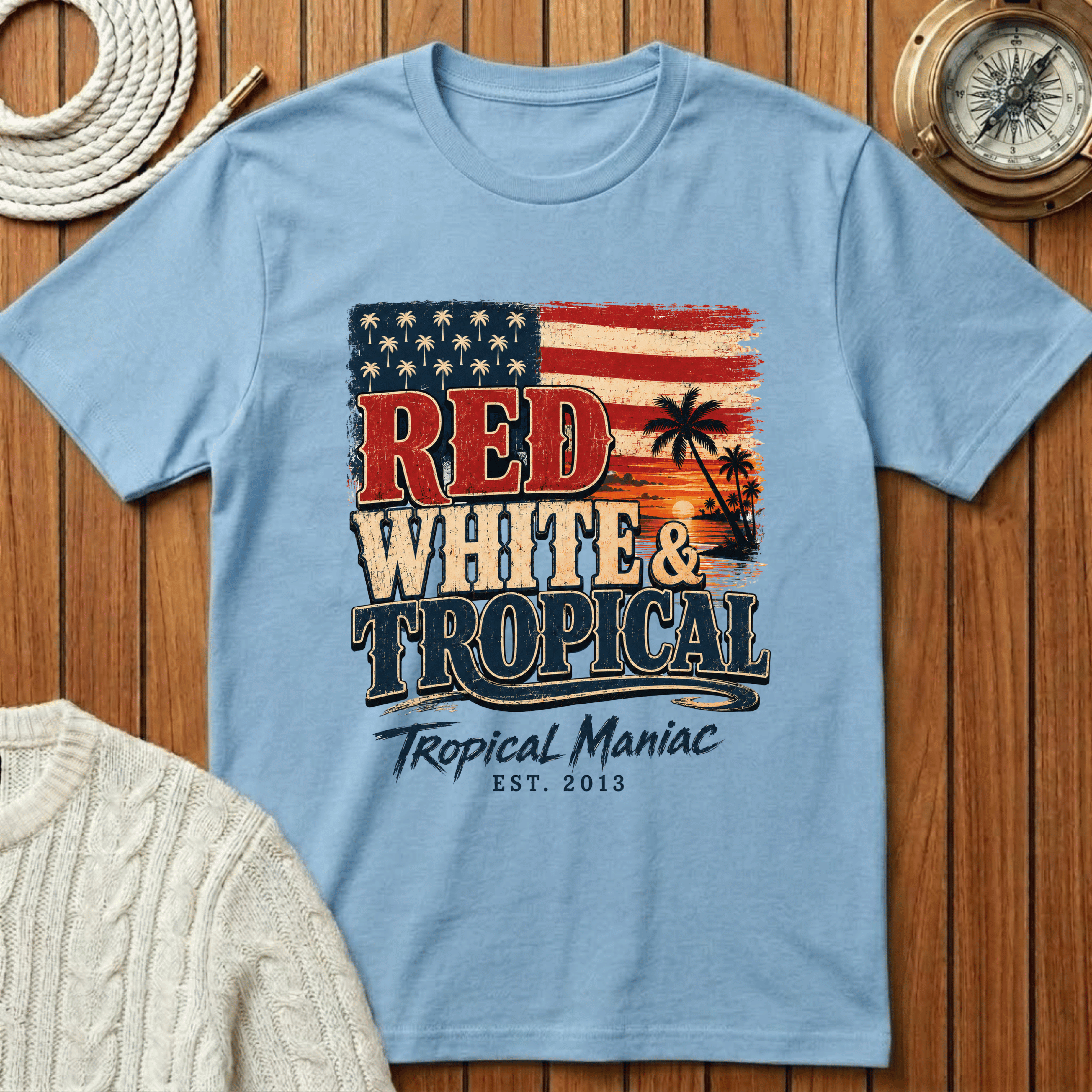 Red, White & Tropical T-Shirt