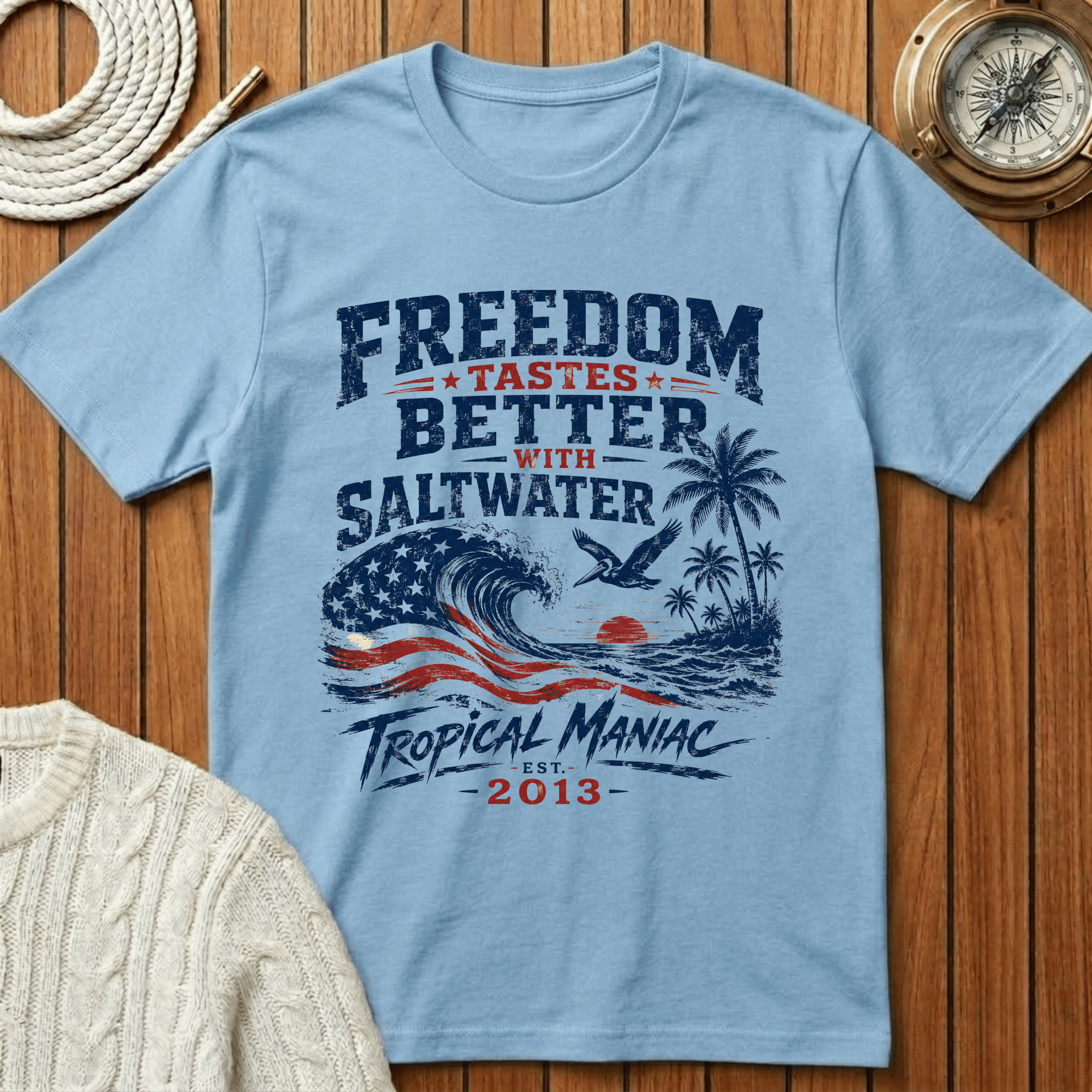 Freedom Taste Better with Saltwater T-Shirt