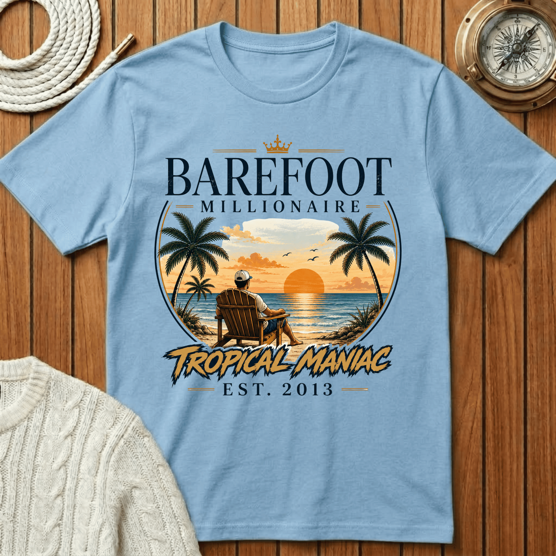 Barefoot Millionaire Sunset T-Shirt
