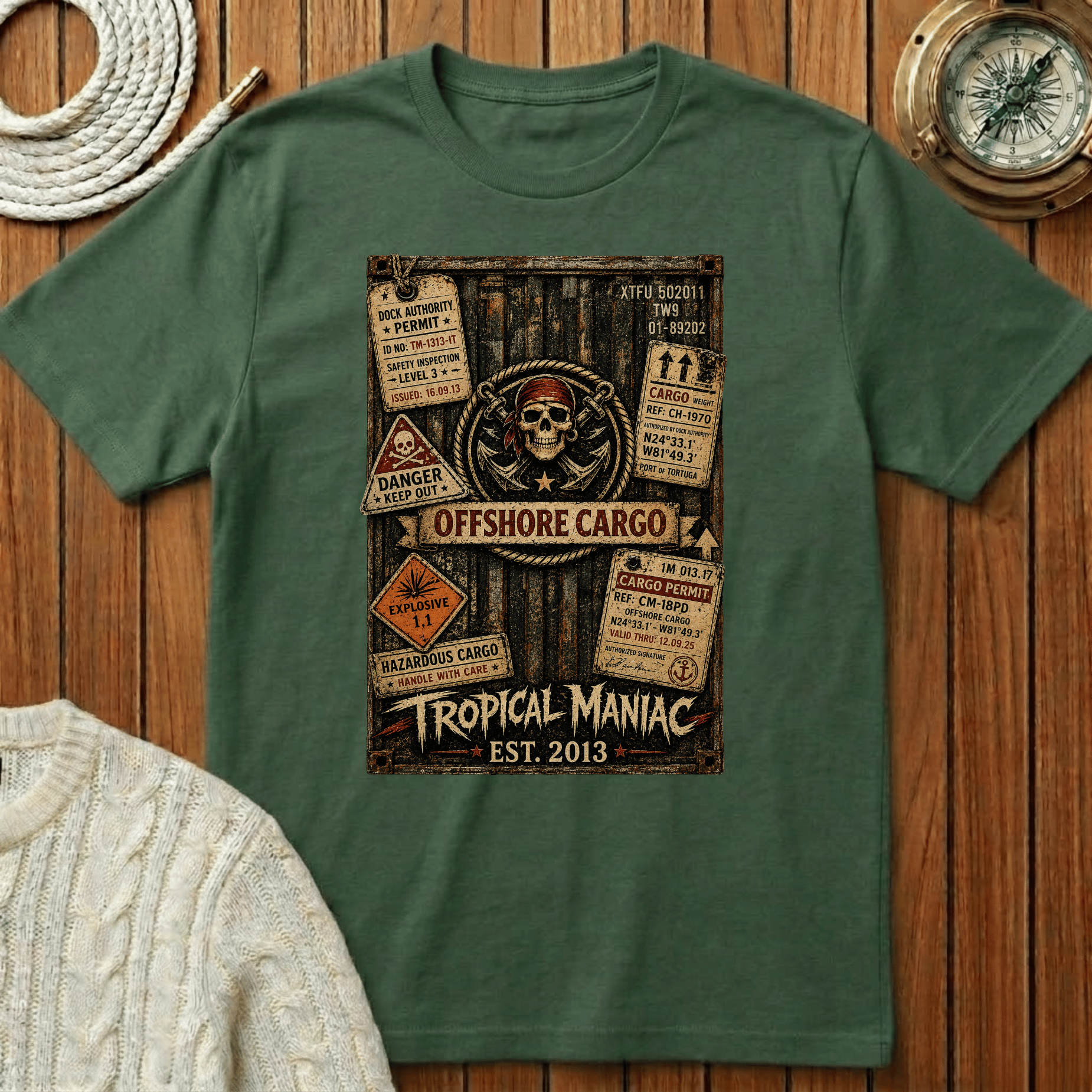 Offshore Cargo Skull T-Shirt