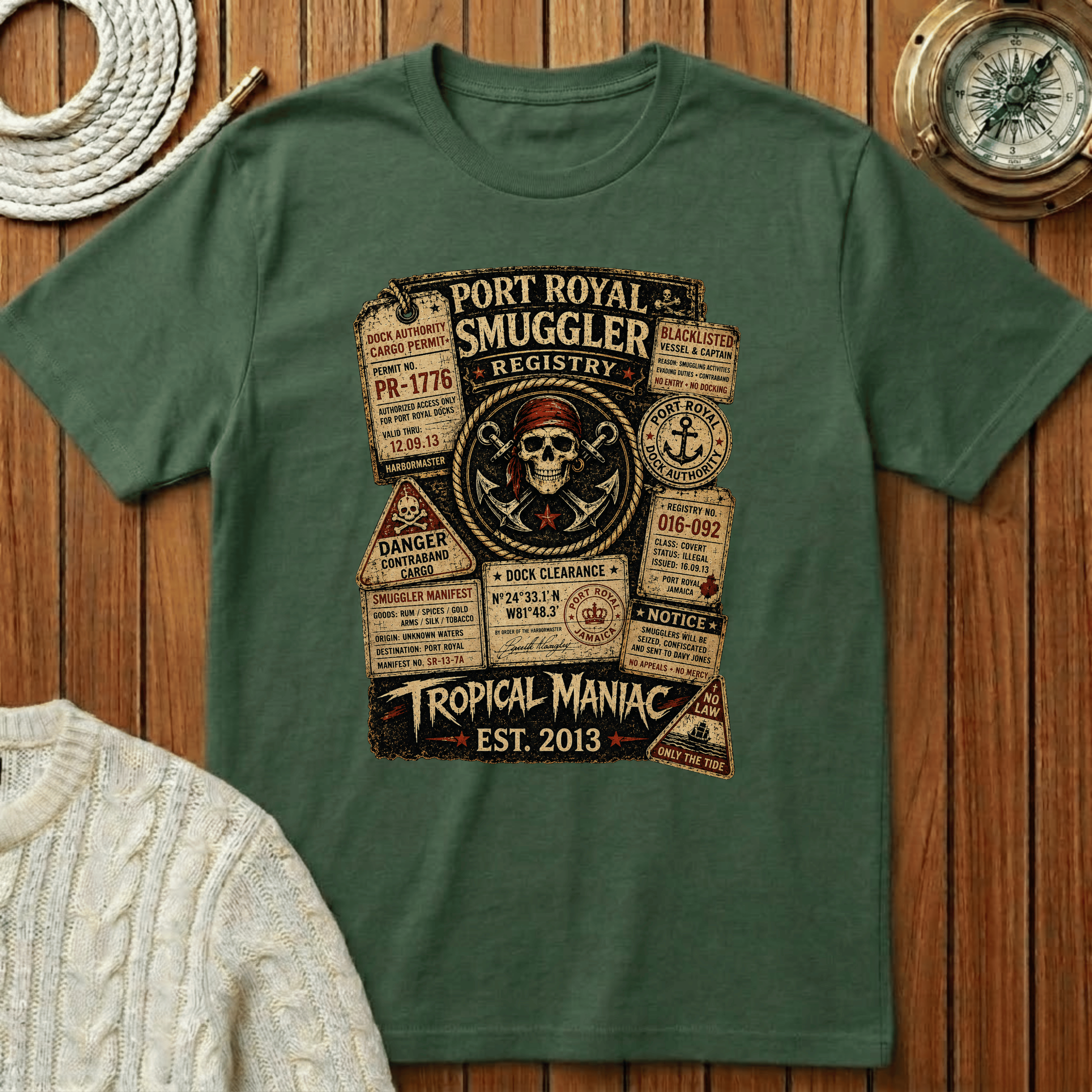 Smuggler Registry Skull T-Shirt