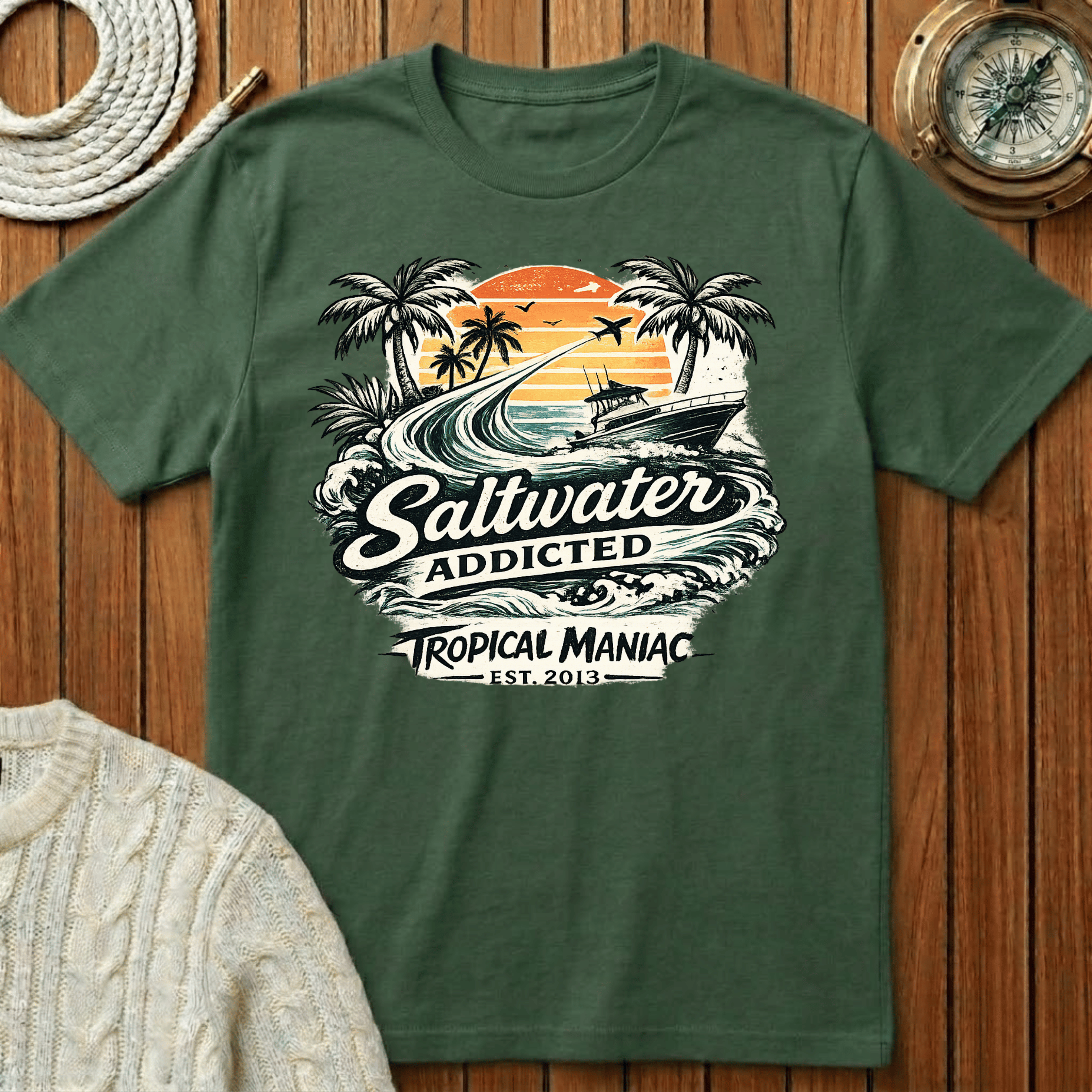 Saltwater Addicted Beach T-Shirt