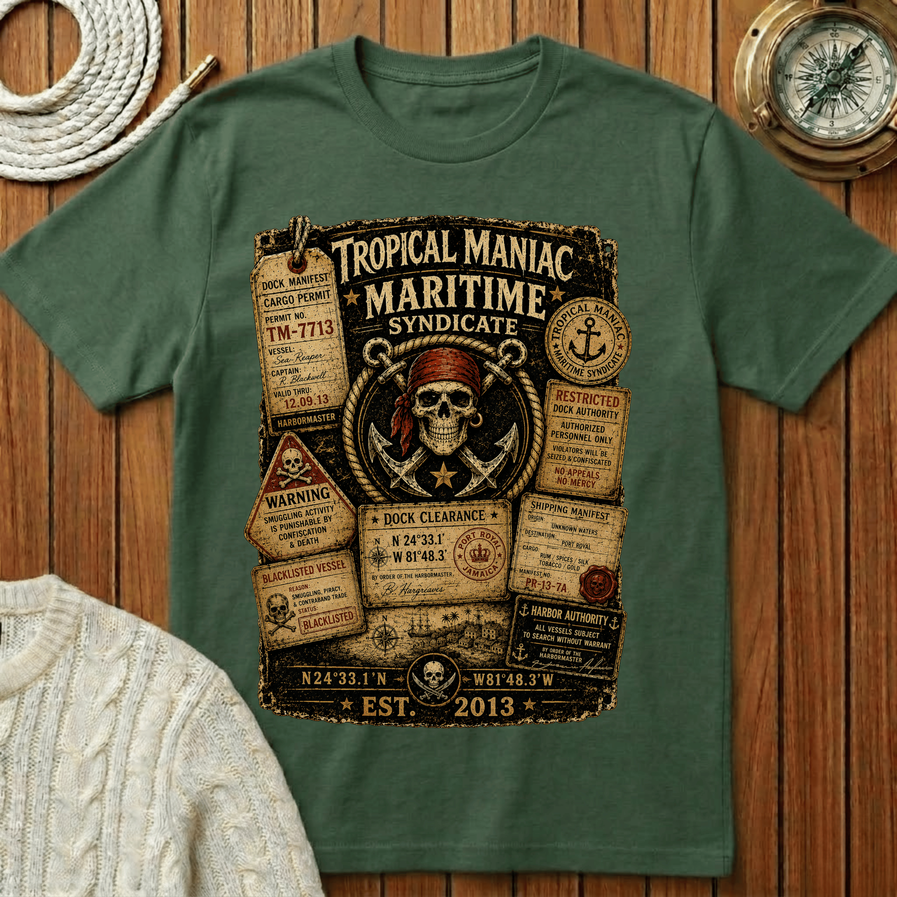 Tropical Maniac Maritime Syndicate T-Shirt