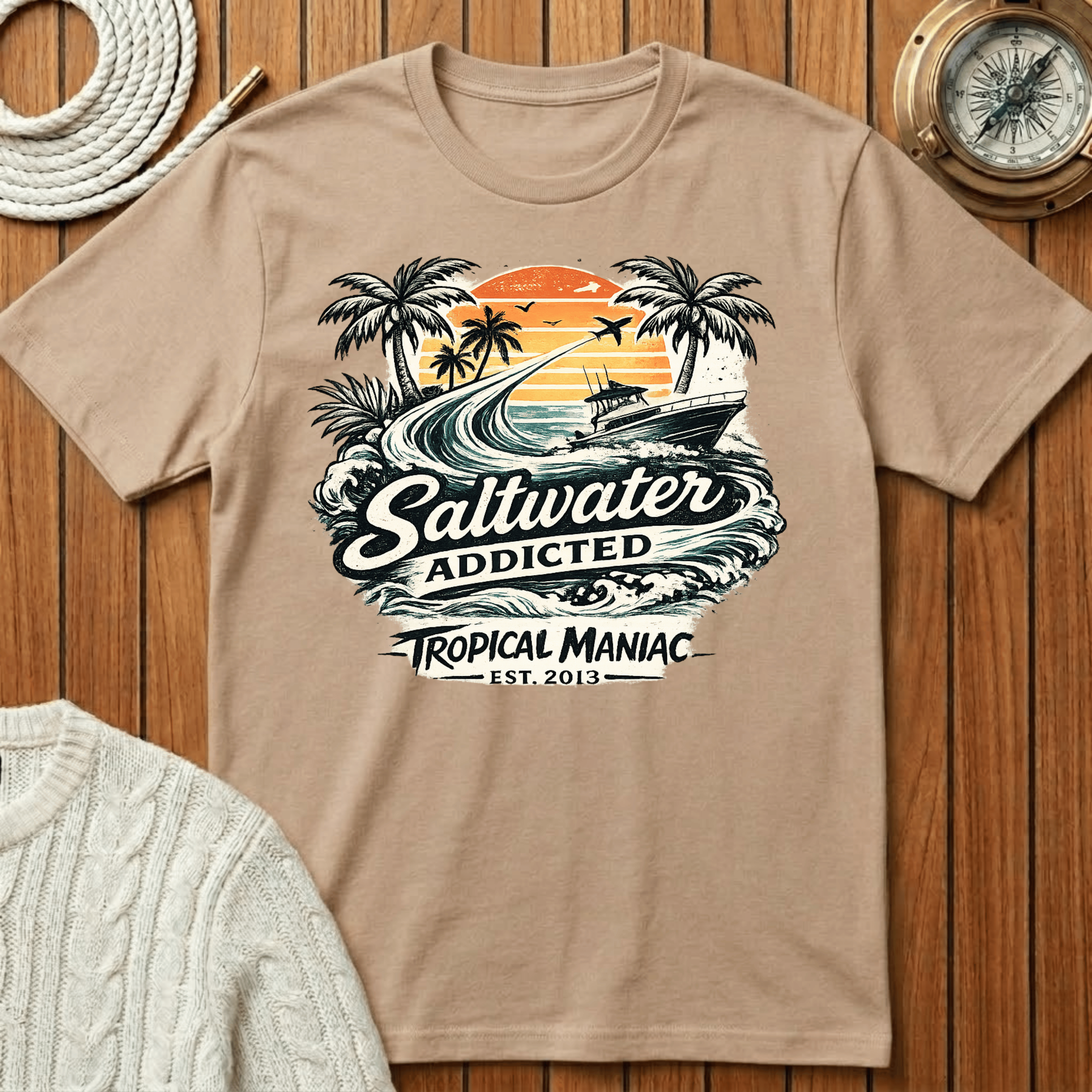 Saltwater Addicted Beach T-Shirt