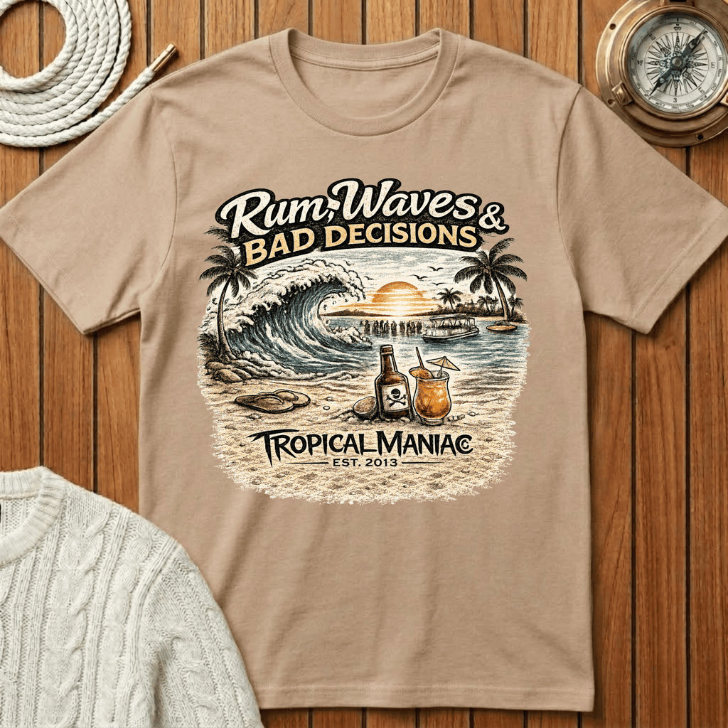 Rum, Waves & Bad Decisions T-Shirt