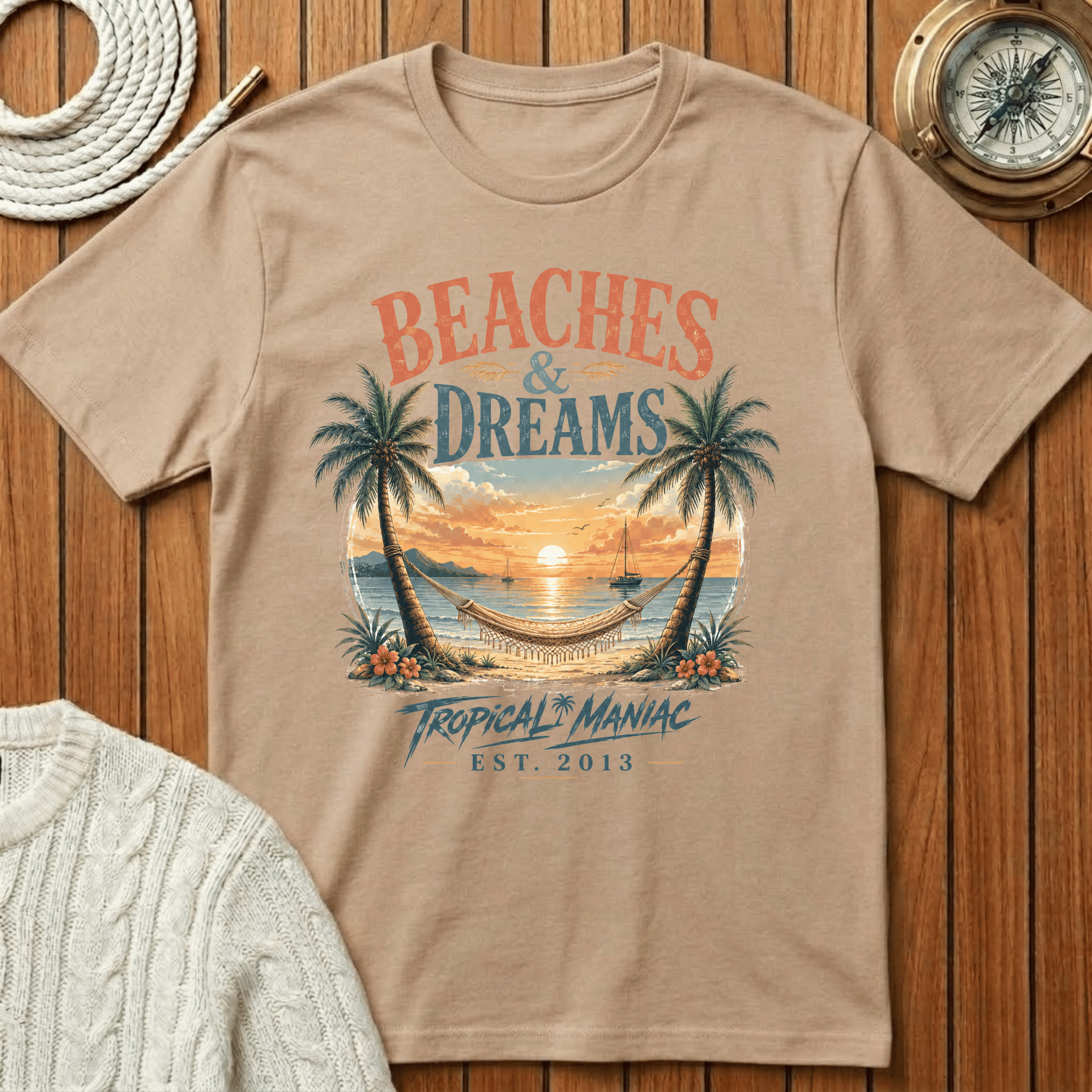 Beaches & Dreams Sunset T-Shirt