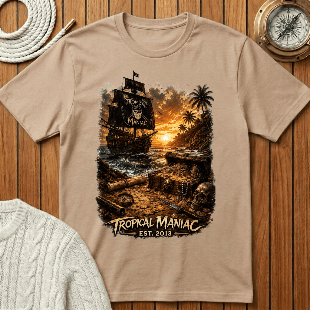 Tropical Maniac Pirate Ship T-Shirt