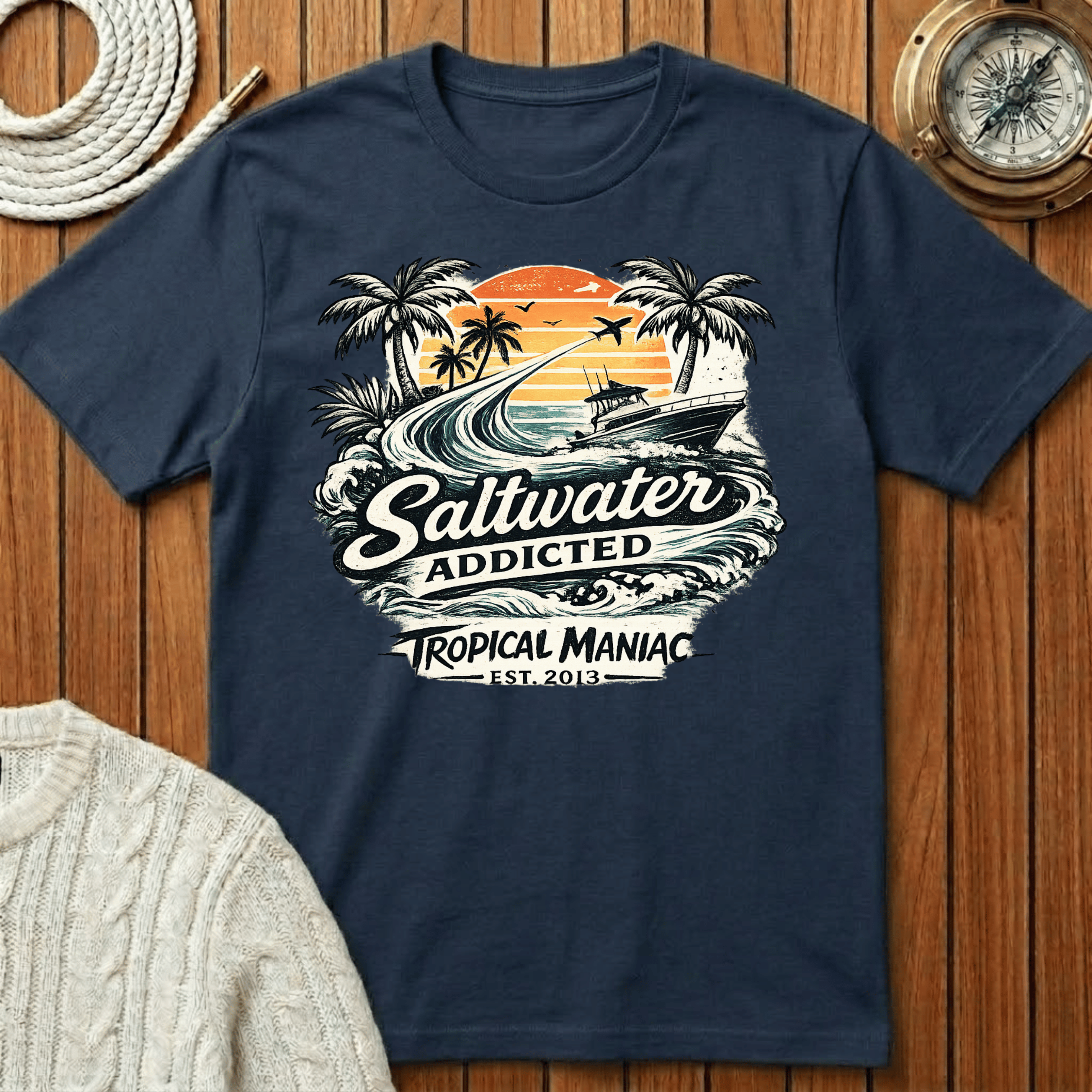 Saltwater Addicted Beach T-Shirt