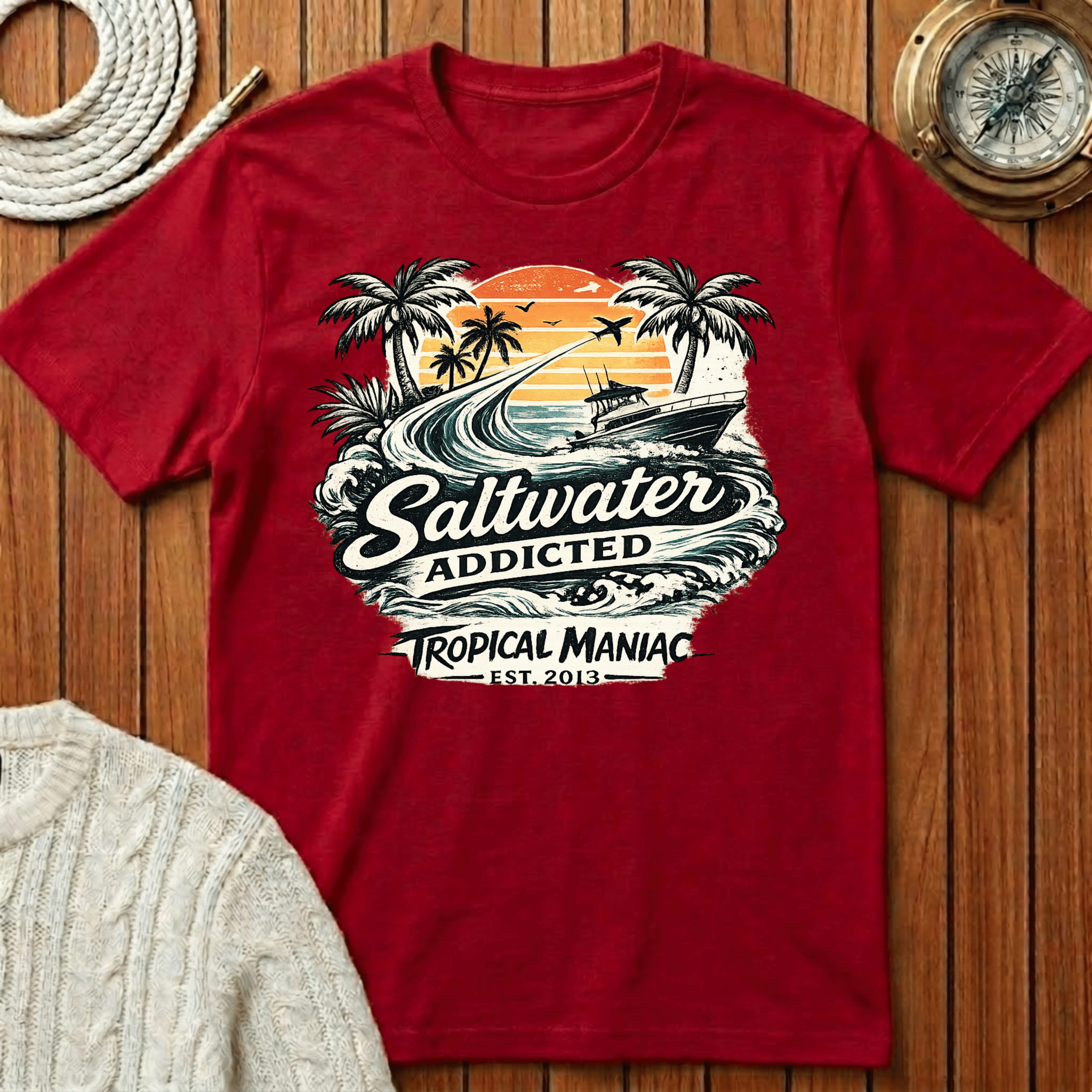 Saltwater Addicted Beach T-Shirt