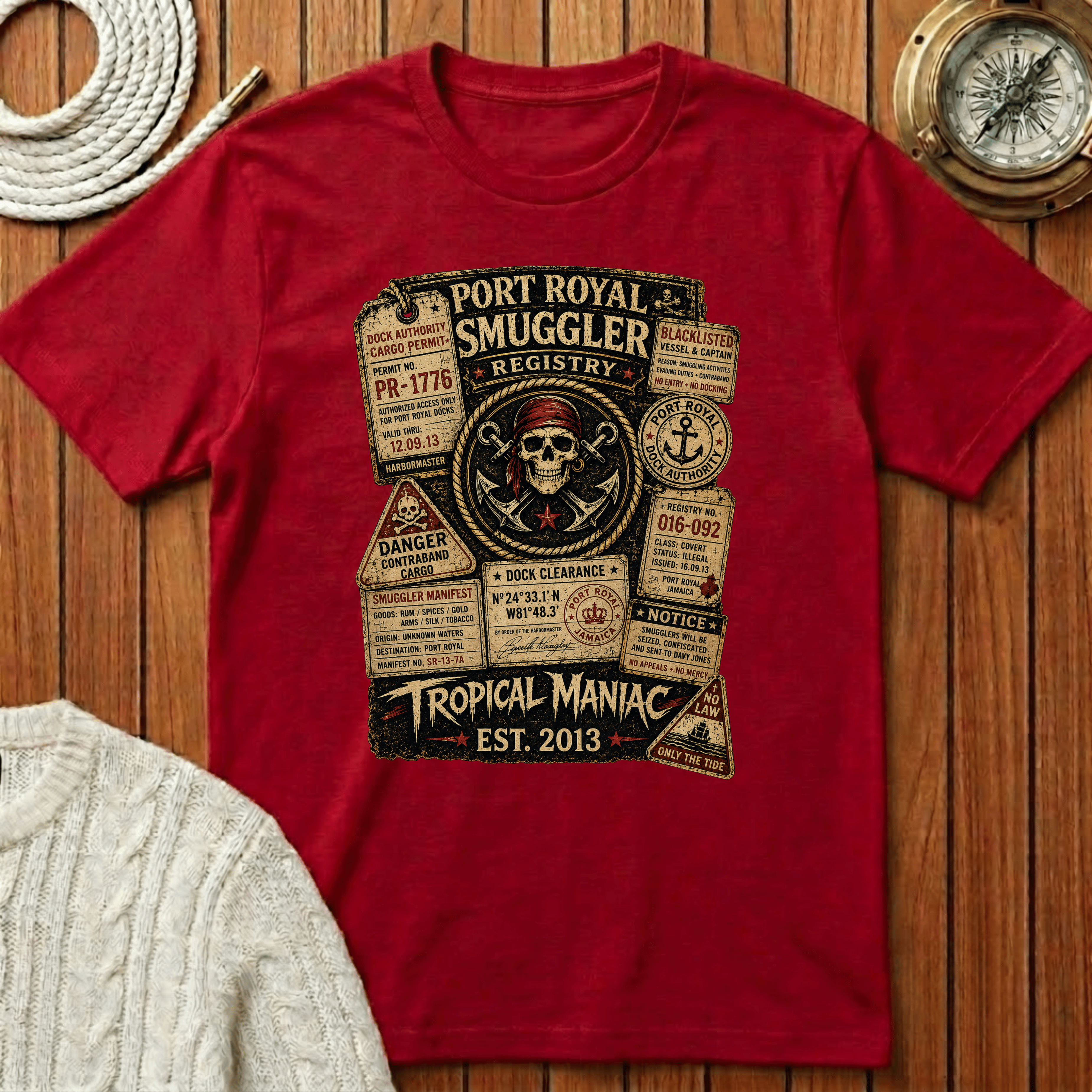 Smuggler Registry Skull T-Shirt